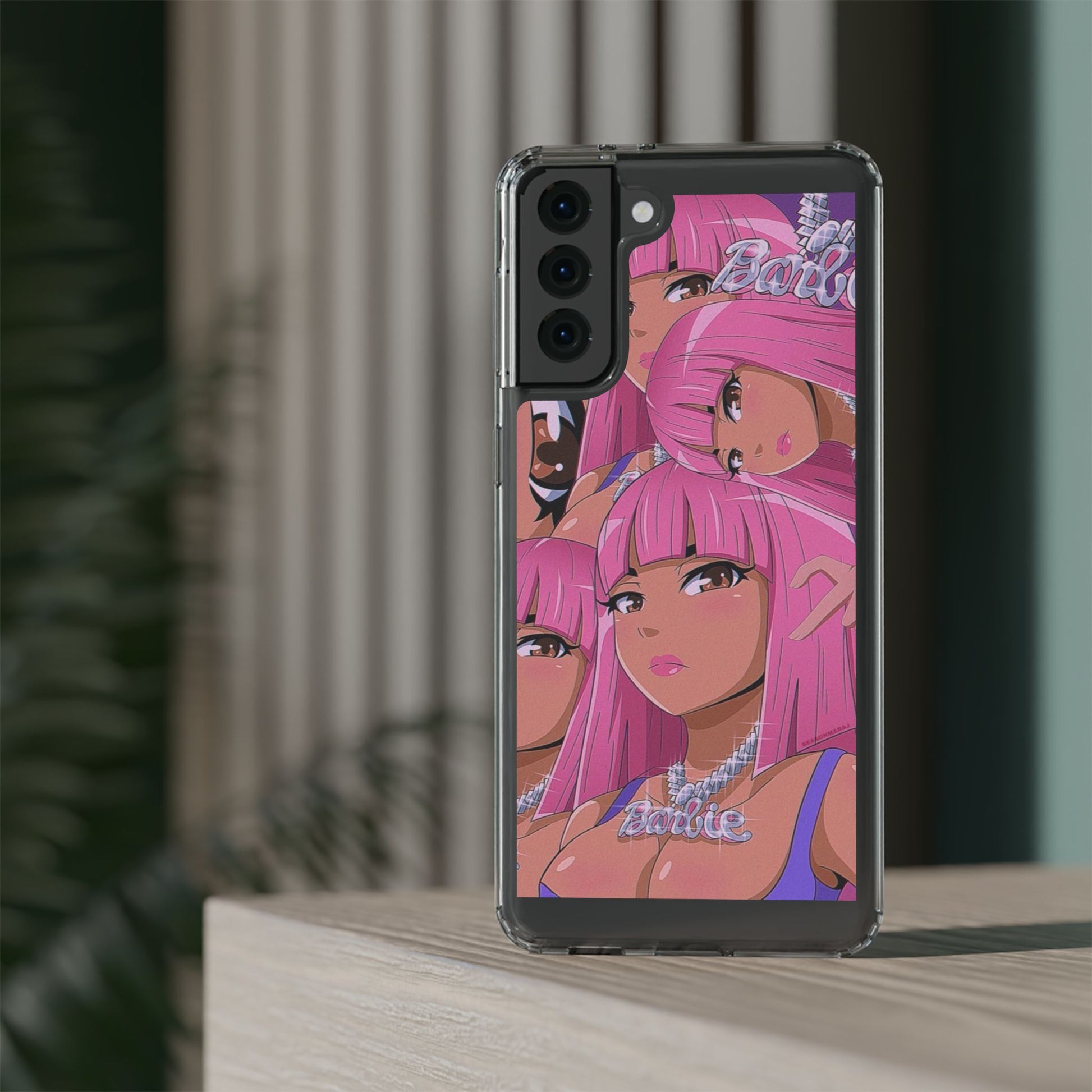Barbie-Inspired Clear Phone Case - Trendy Protective Cover for Fashion Lovers