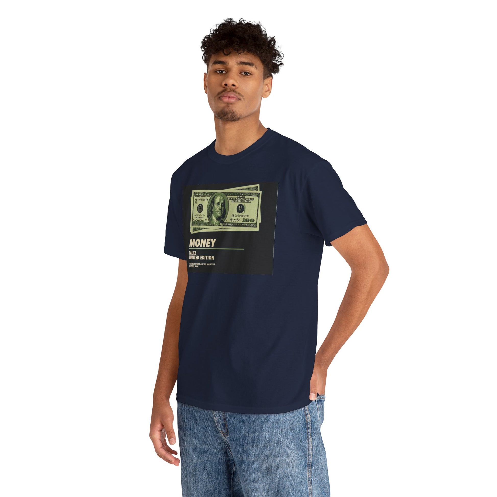Limited Edition Money Graphic Male Heavy Cotton Tee