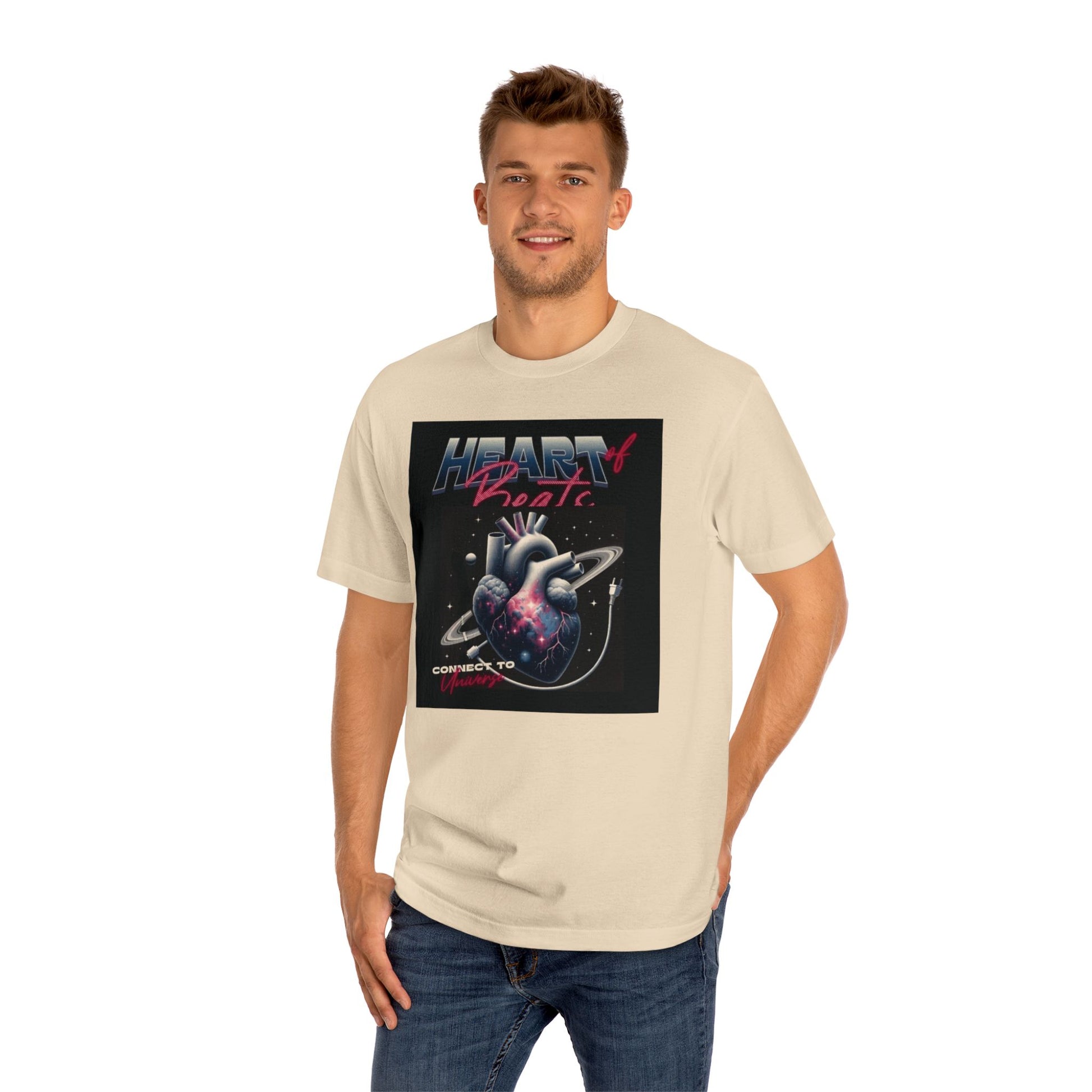 Heart of Beat Mem Classic Tee – Connect to Humanity Graphic T-Shirt for Music Lovers