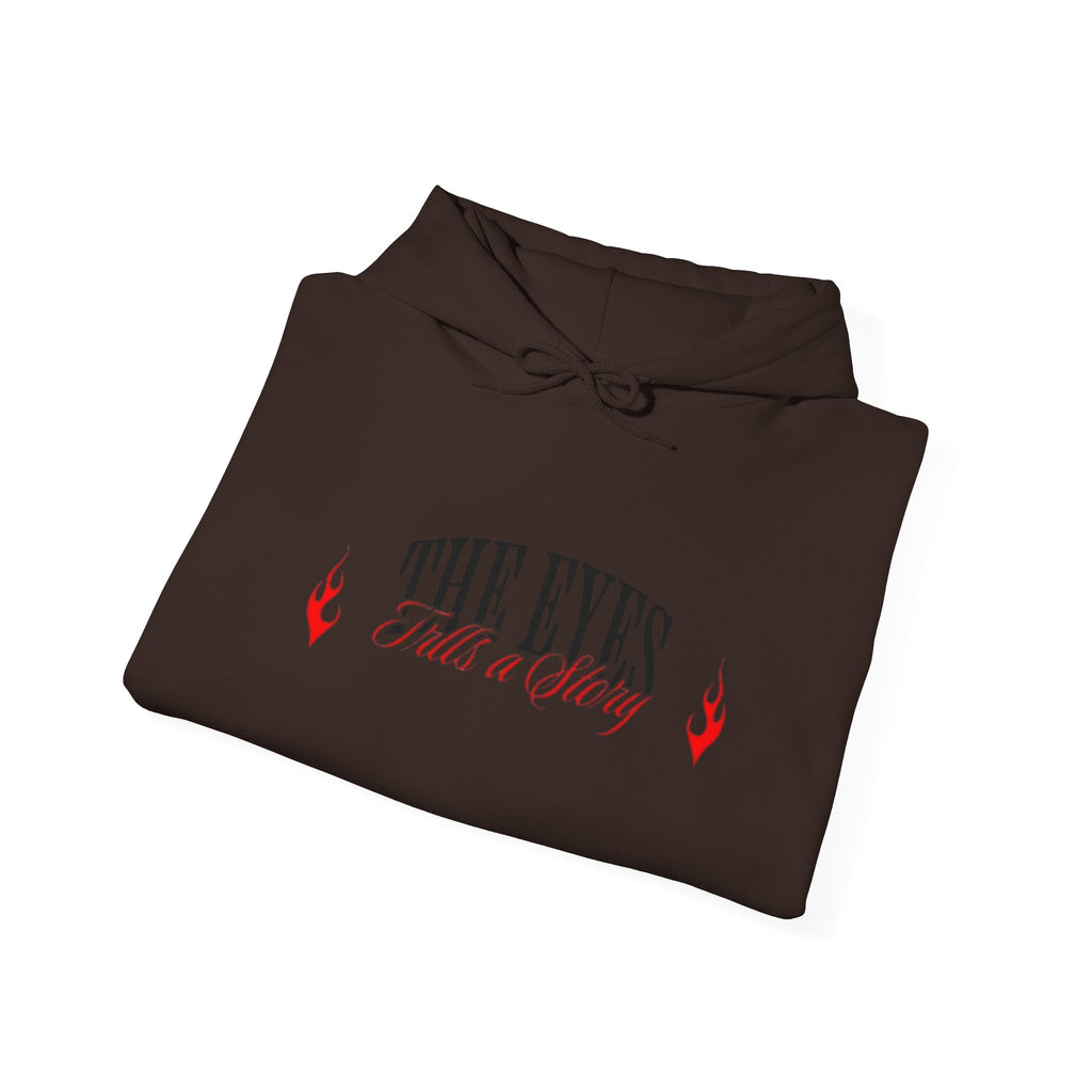 Men Heavy Blend™ Hooded Sweatshirt - 'The Eyes Tell a Story' Design