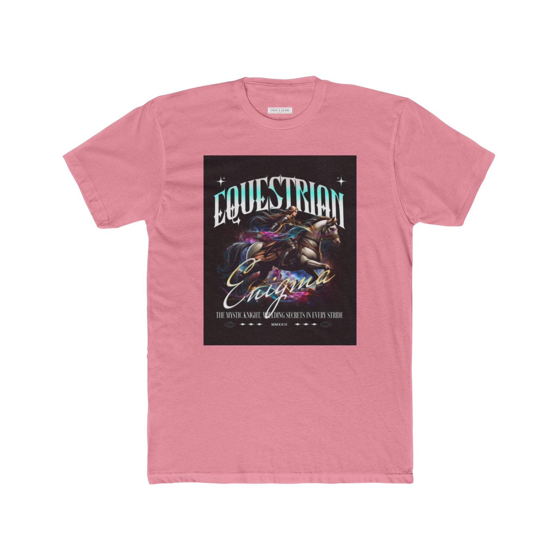 Equestrian Art Women Cotton Crew Tee - Perfect for Horse Lovers