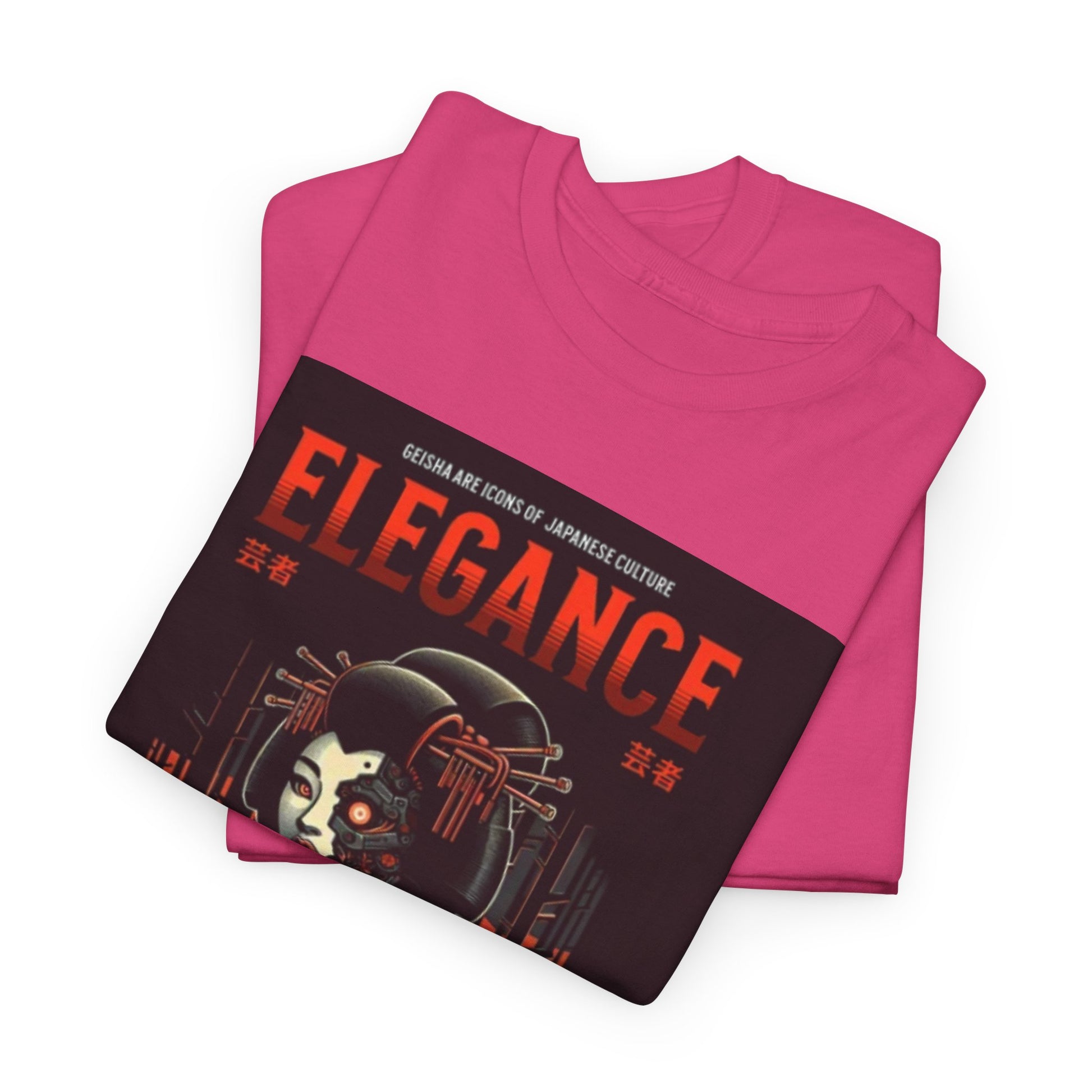 Women Heavy Cotton Tee - Japanese Elegance Graphic Shirt
