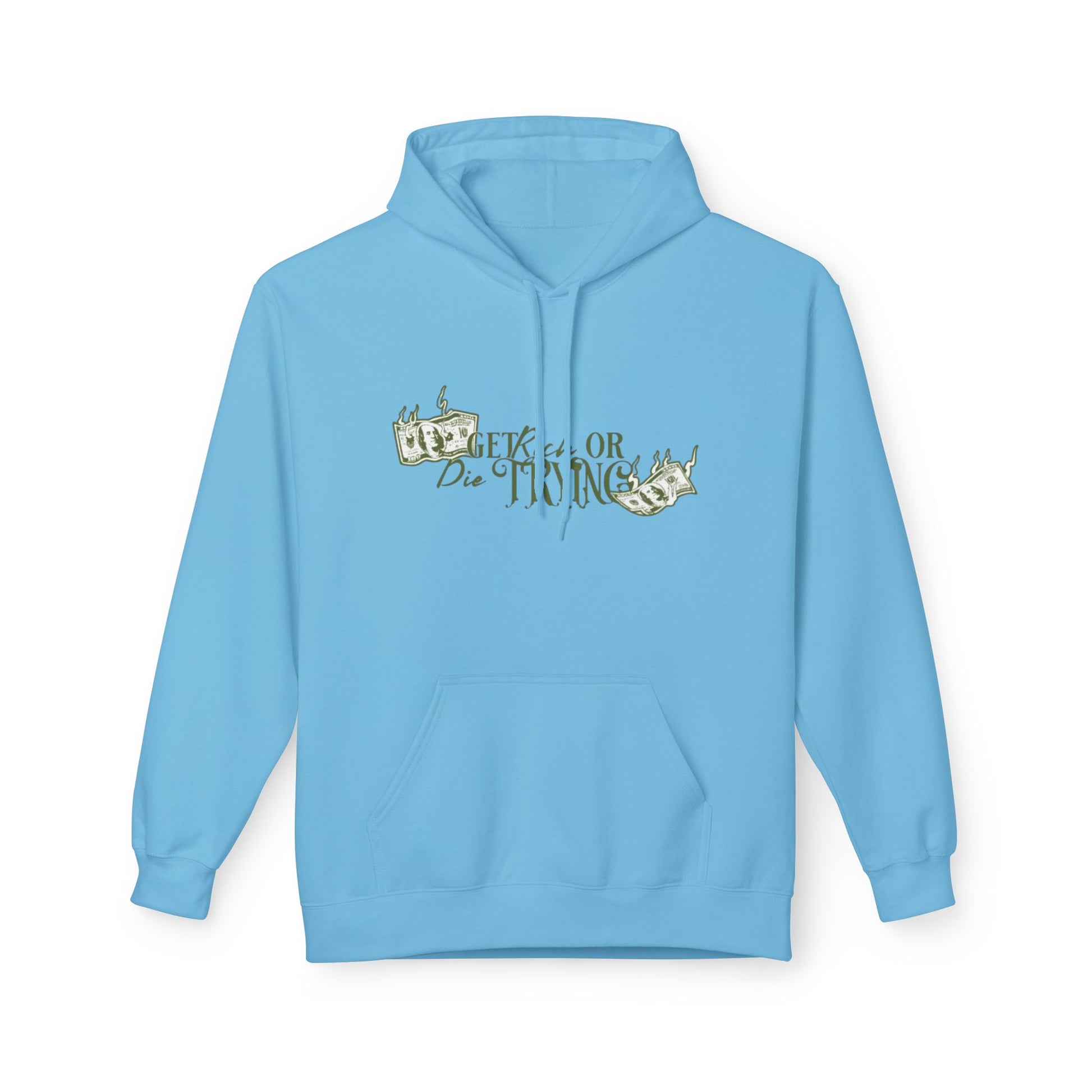 Get Rich or Die Trying Hoodie - Men's Midweight, Trendy & Comfortable