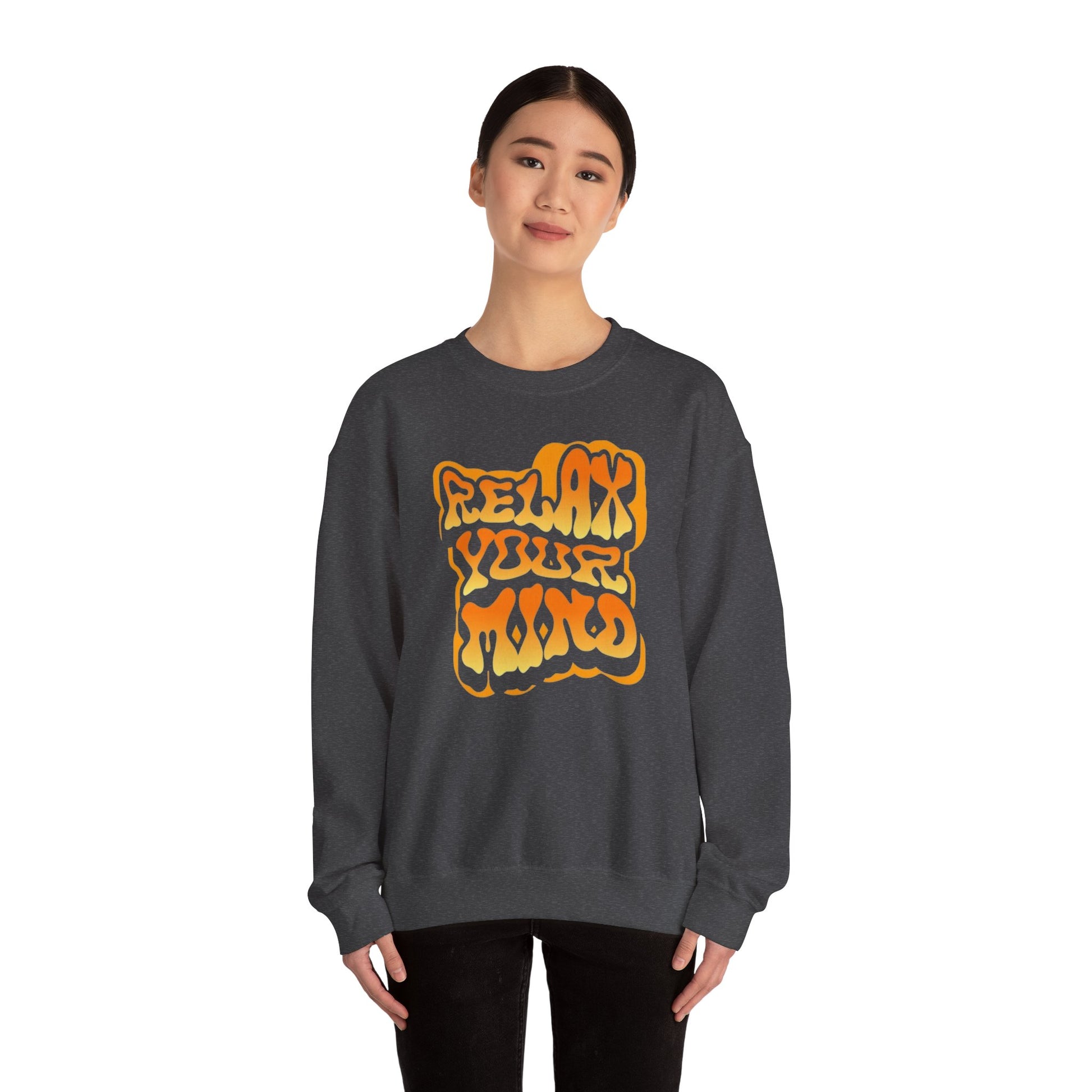Retro Relax Your Mind Crewneck Sweatshirt | Cozy Unisex Graphic Sweater