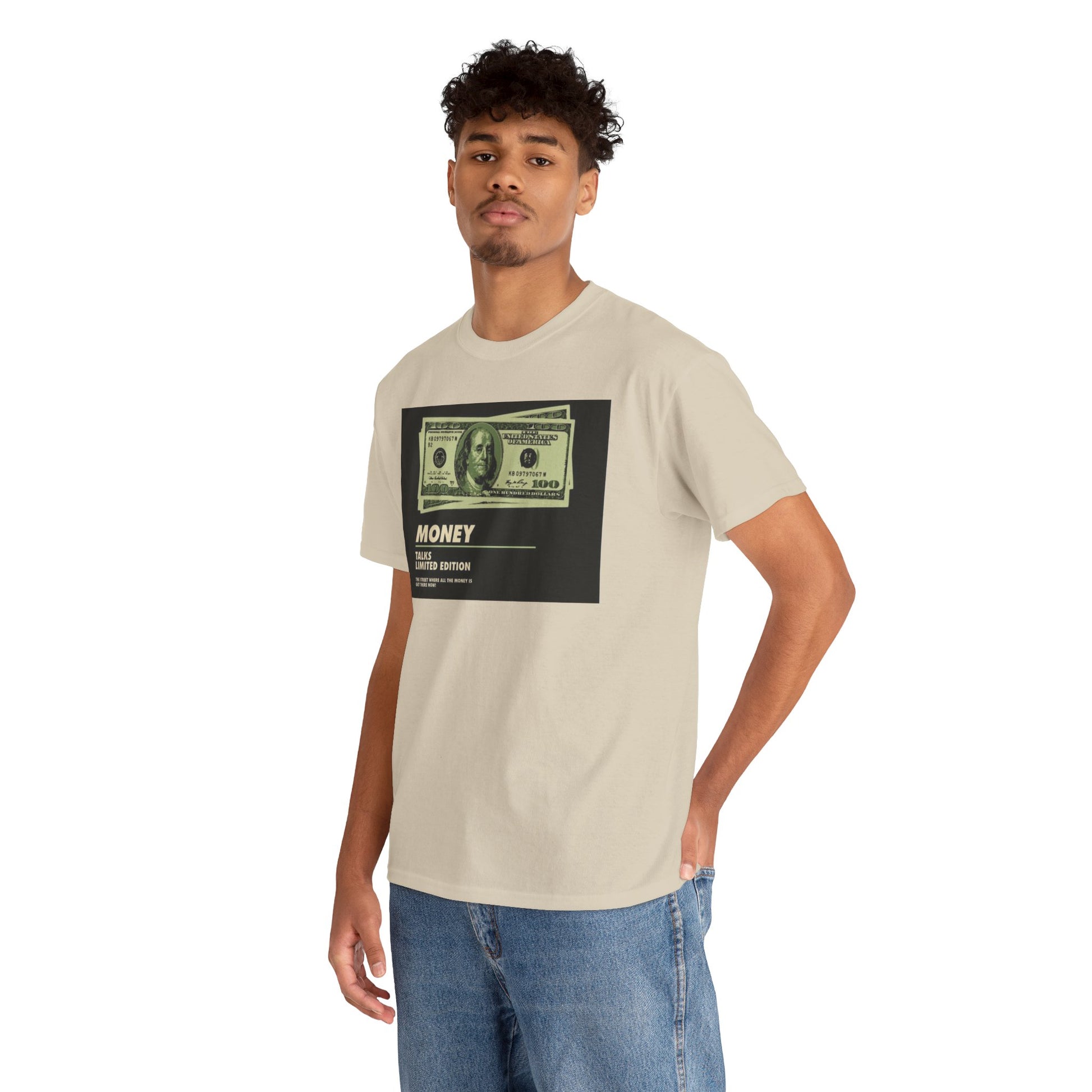 Limited Edition Money Graphic Male Heavy Cotton Tee