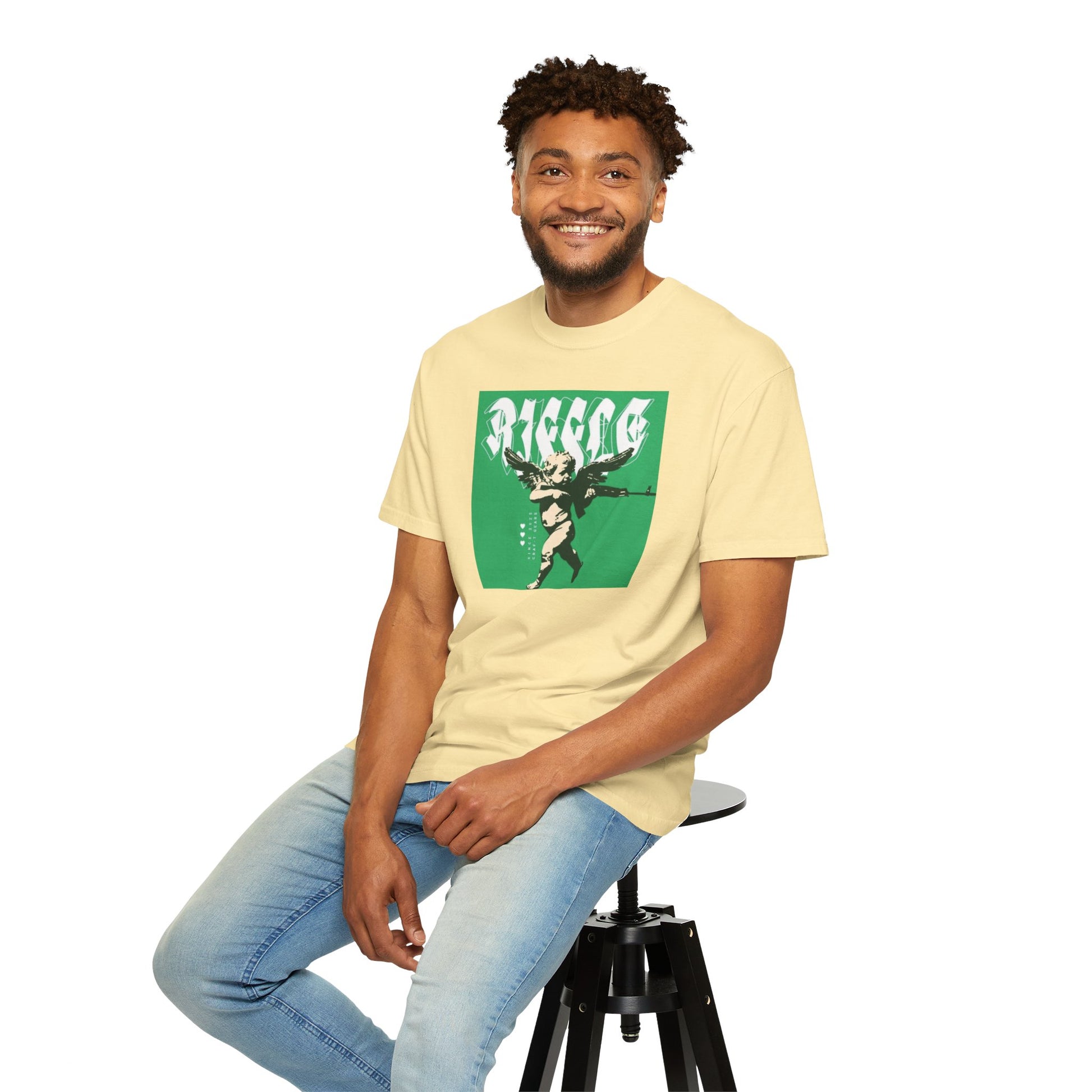 Male Outting Riffle T-Shirt - Vintage Style Graphic Tee with Bold Design