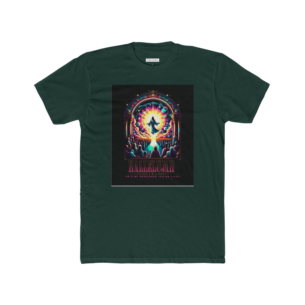 Unisex Cotton Crew Tee - Retro Cosmic Graphic Tee