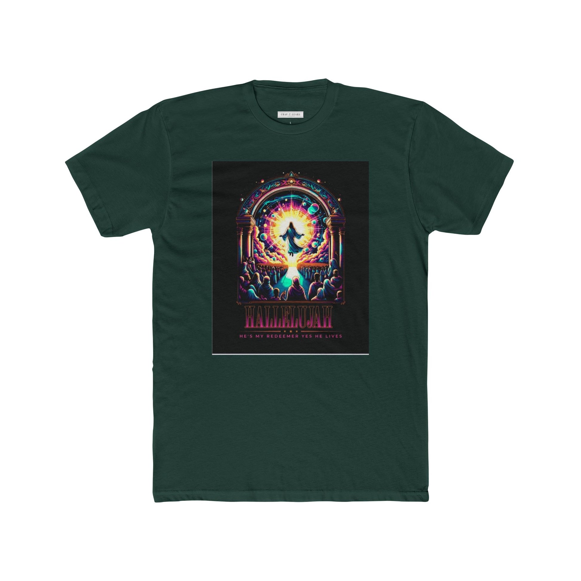 Unisex Cotton Crew Tee - Retro Cosmic Graphic Tee