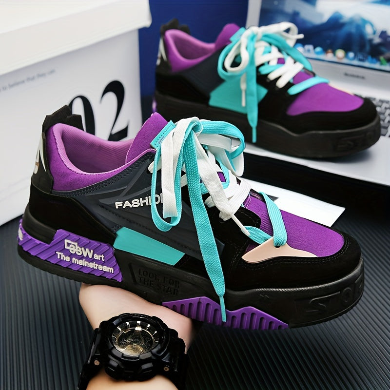 [Everyday Comfort] Men's Chunky Sneakers - Breathable Mesh, Shock-Absorbing Thick Sole, Lace-Up - Everyday Comfort for Outdoor Activities and Casual Attire