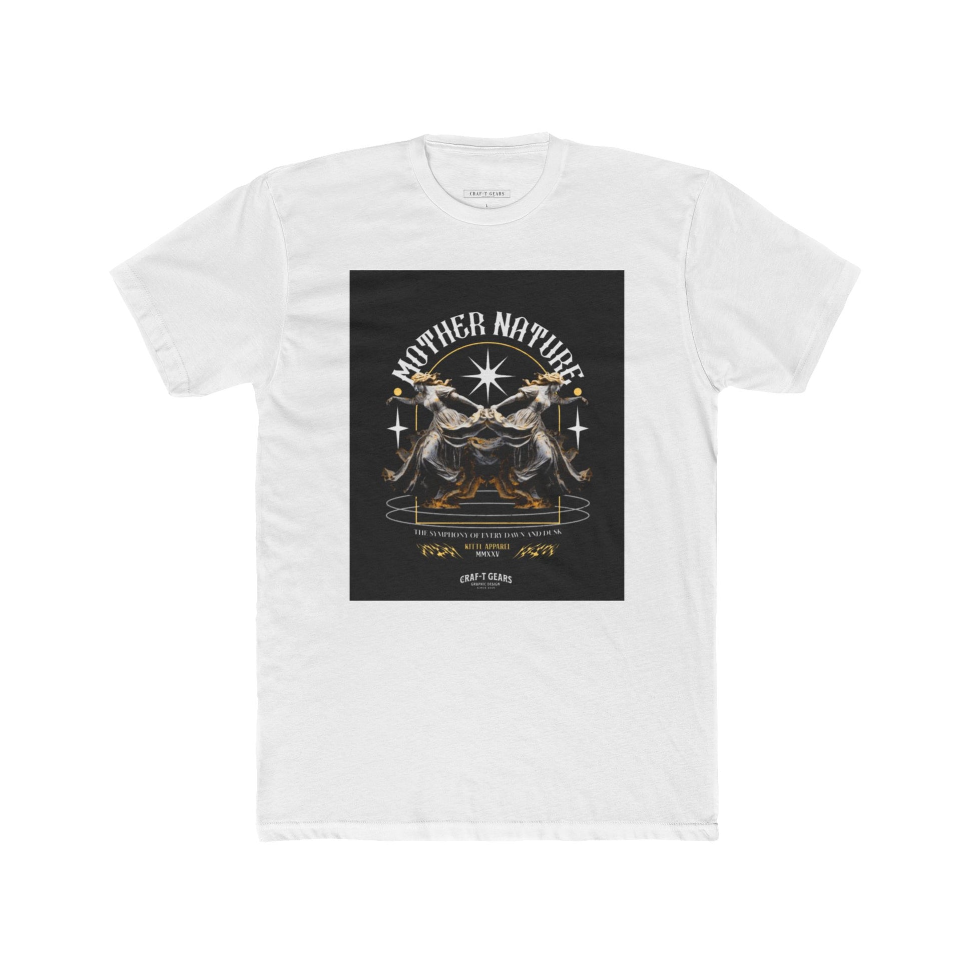 Nature-Inspired Women Cotton Crew Tee - Mother Nature Design