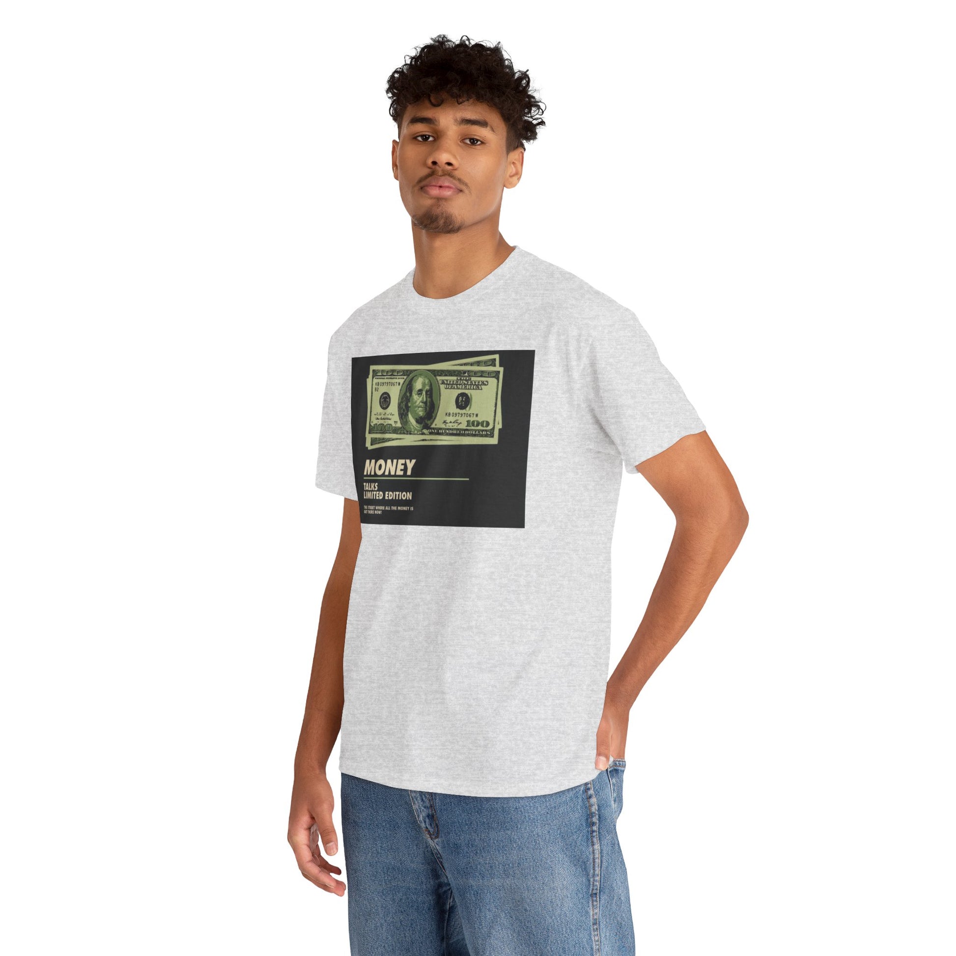 Limited Edition Money Graphic Male Heavy Cotton Tee
