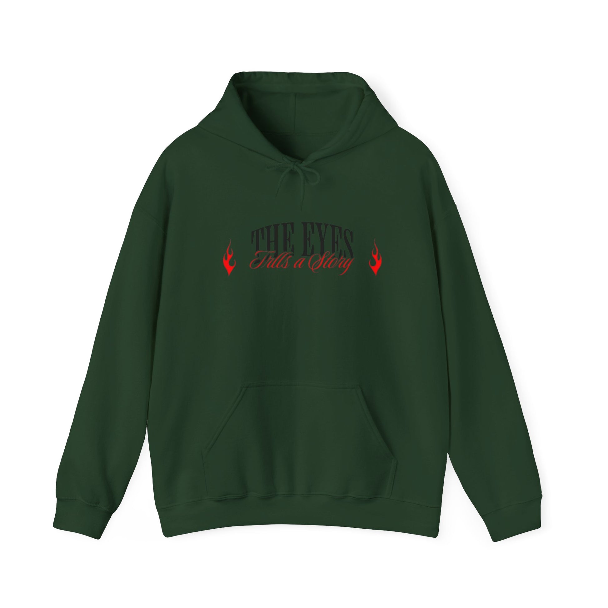 Men Heavy Blend™ Hooded Sweatshirt - 'The Eyes Tell a Story' Design