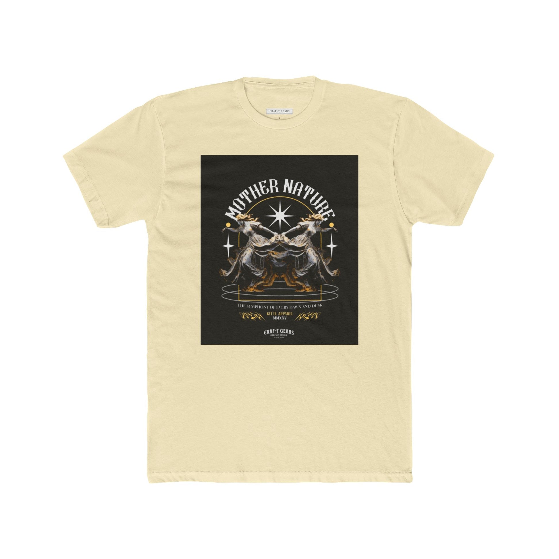Nature-Inspired Women Cotton Crew Tee - Mother Nature Design