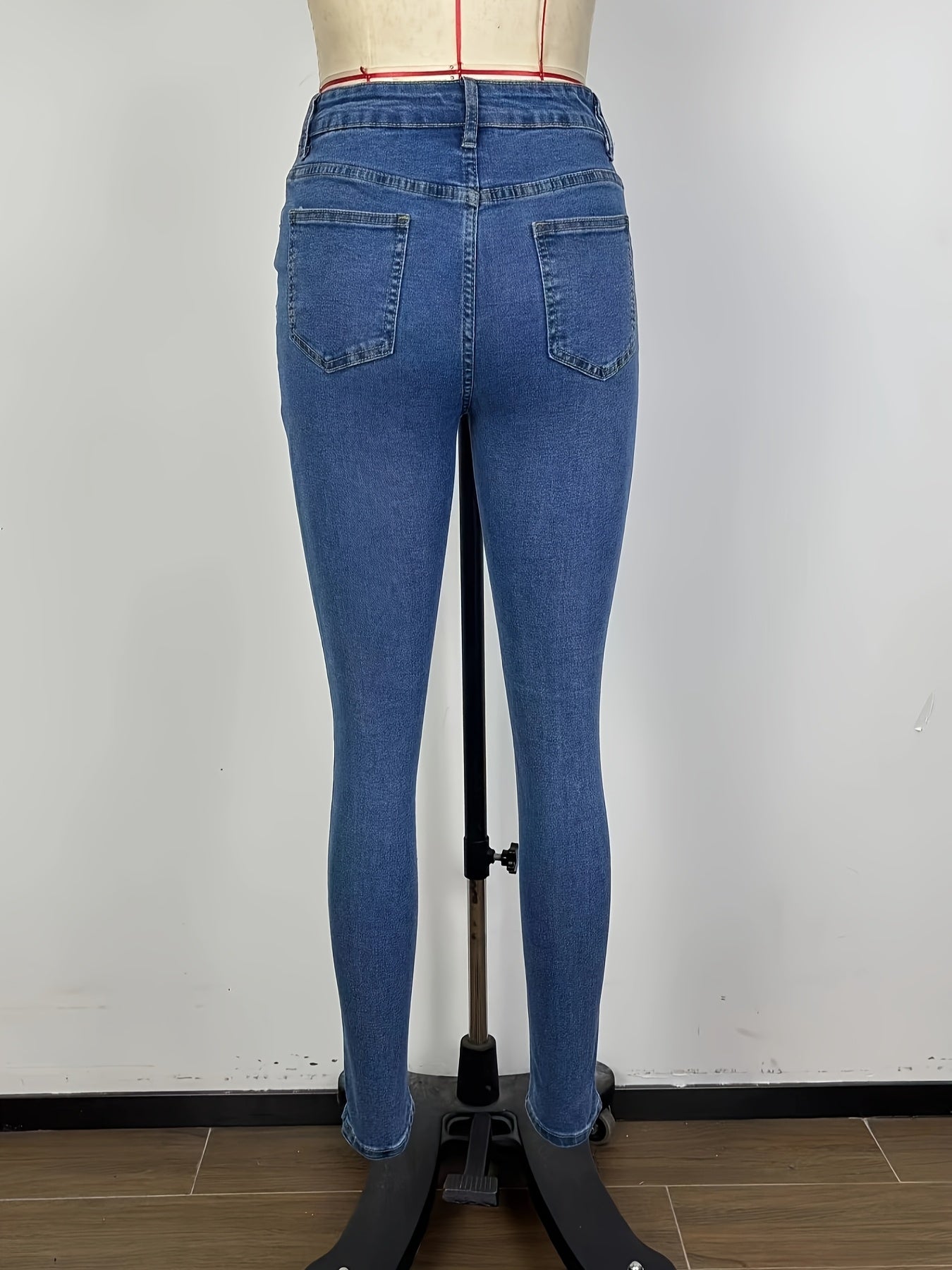 Elastic hole sexy Women's jeans feet pants