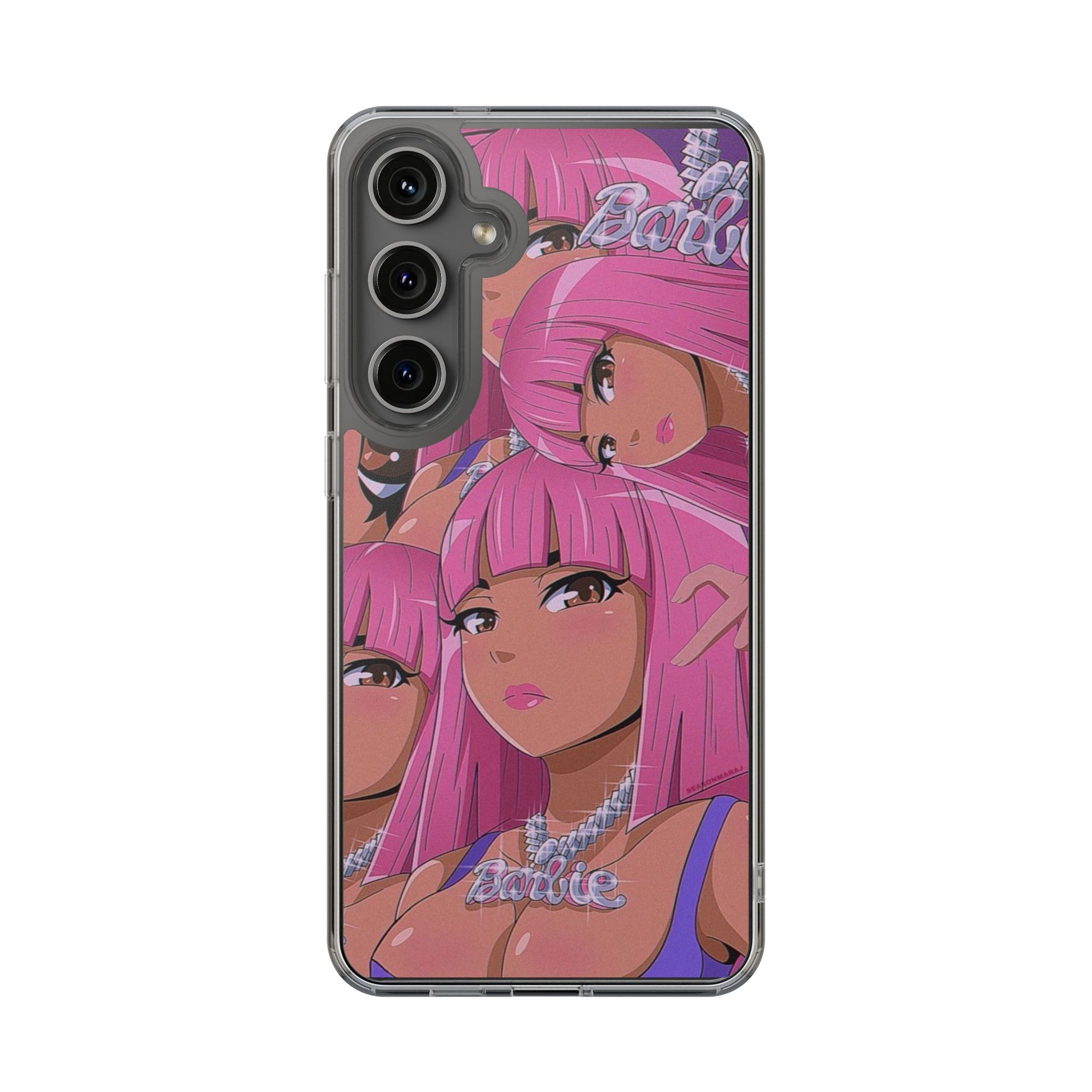 Barbie-Inspired Clear Phone Case - Trendy Protective Cover for Fashion Lovers