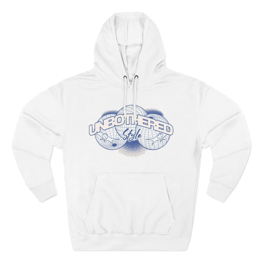 Men's Unbothered Style Three-Panel Fleece Hoodie - Chill Vibe, Perfect for Casual Days