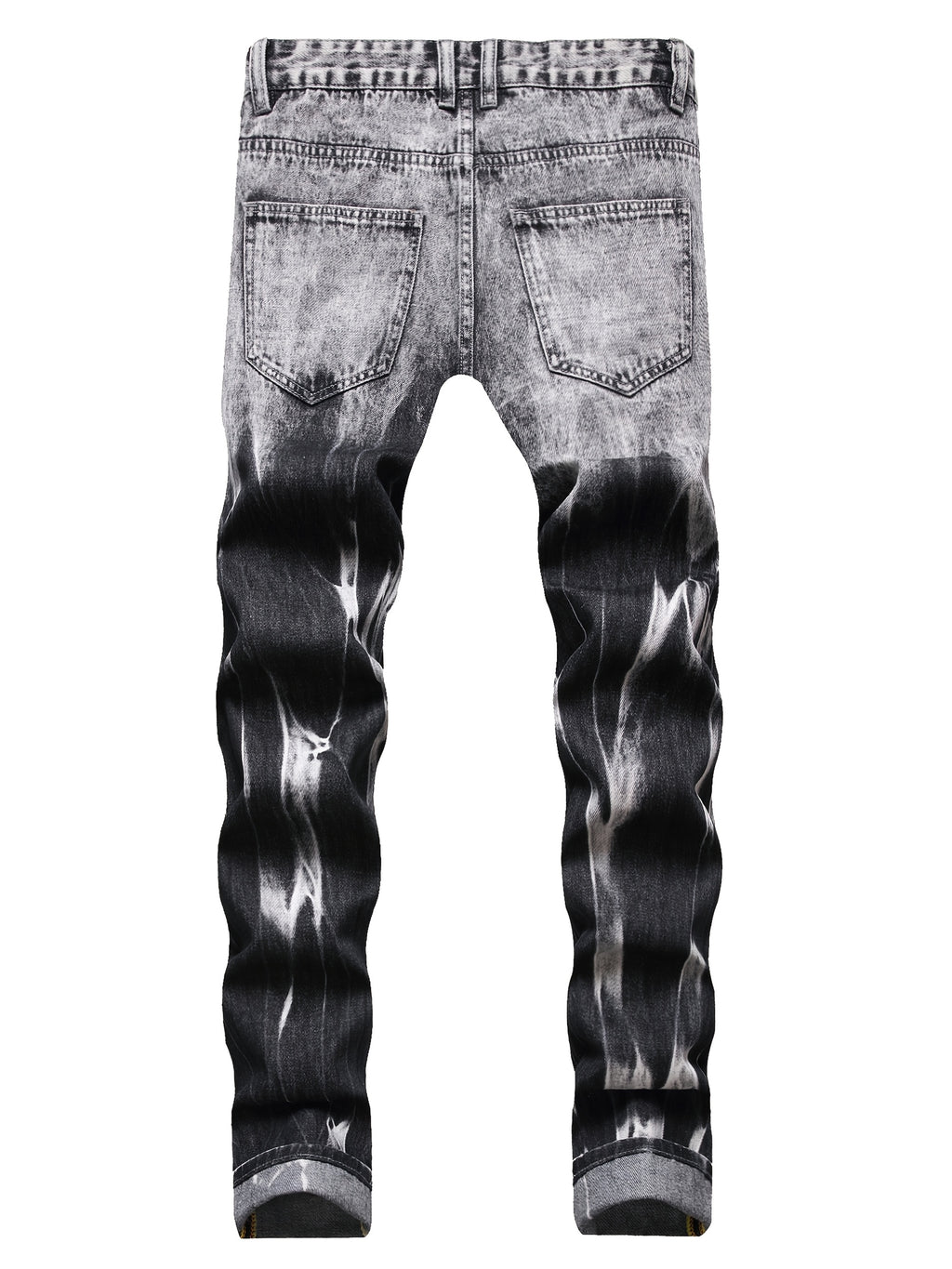 [Ripped Faux Denim] Classic Ripped Faux Denim - Straight Fit Faux Denim for Men