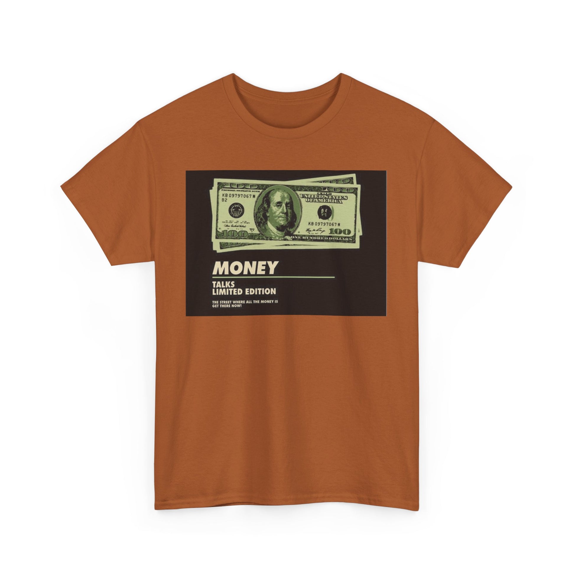 Limited Edition Money Graphic Male Heavy Cotton Tee
