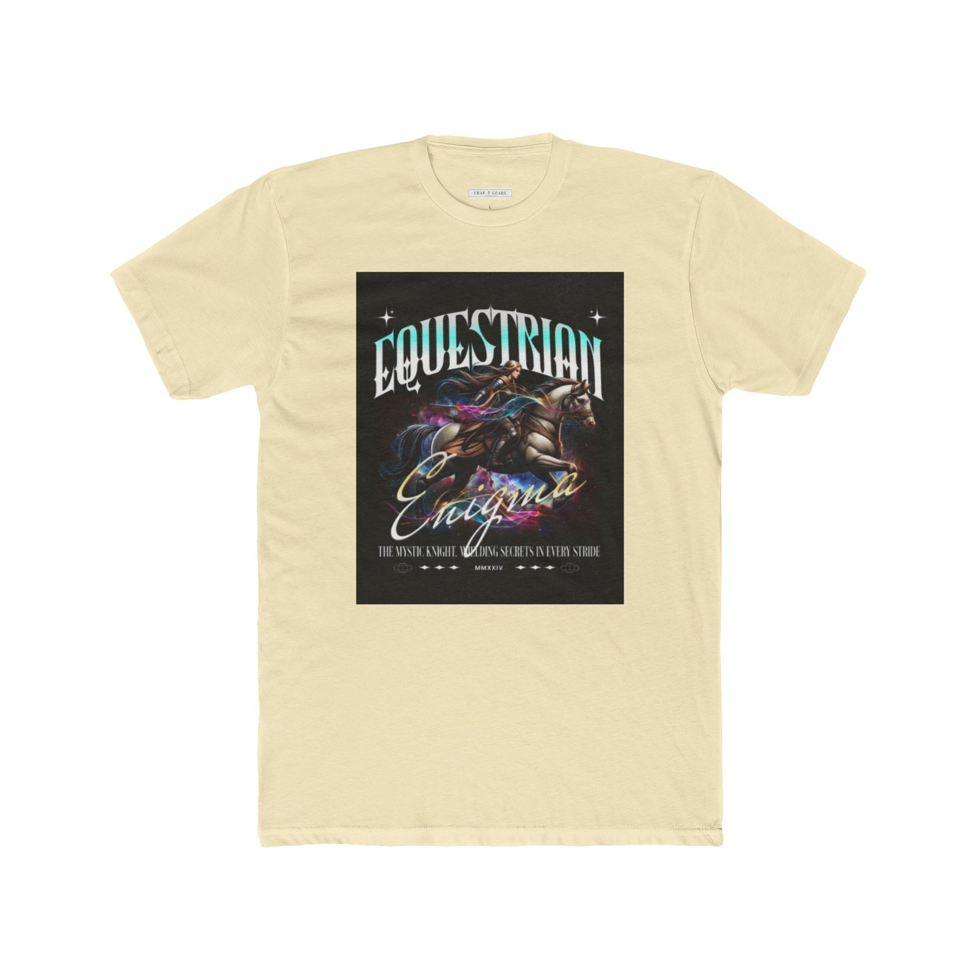 Equestrian Art Women Cotton Crew Tee - Perfect for Horse Lovers