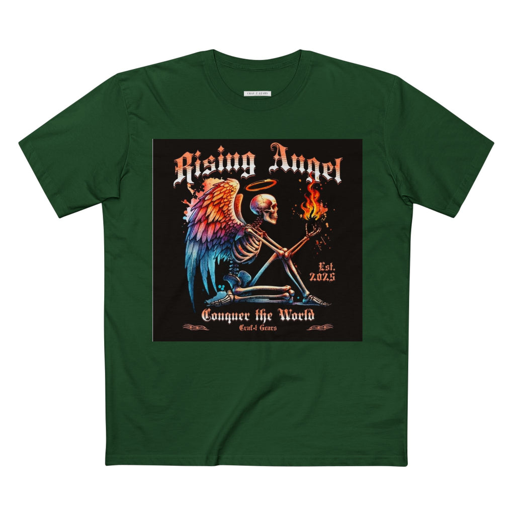 Rising Angel Graphic Tee - Conquer the World T-Shirt for Art & Music Lovers