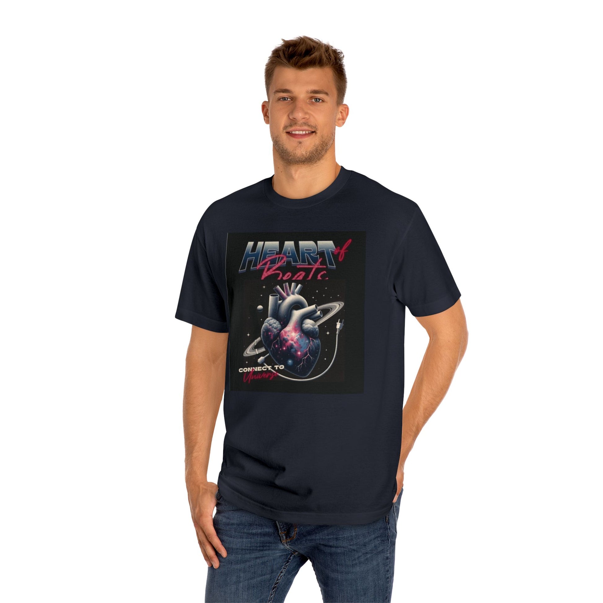 Heart of Beat Mem Classic Tee – Connect to Humanity Graphic T-Shirt for Music Lovers