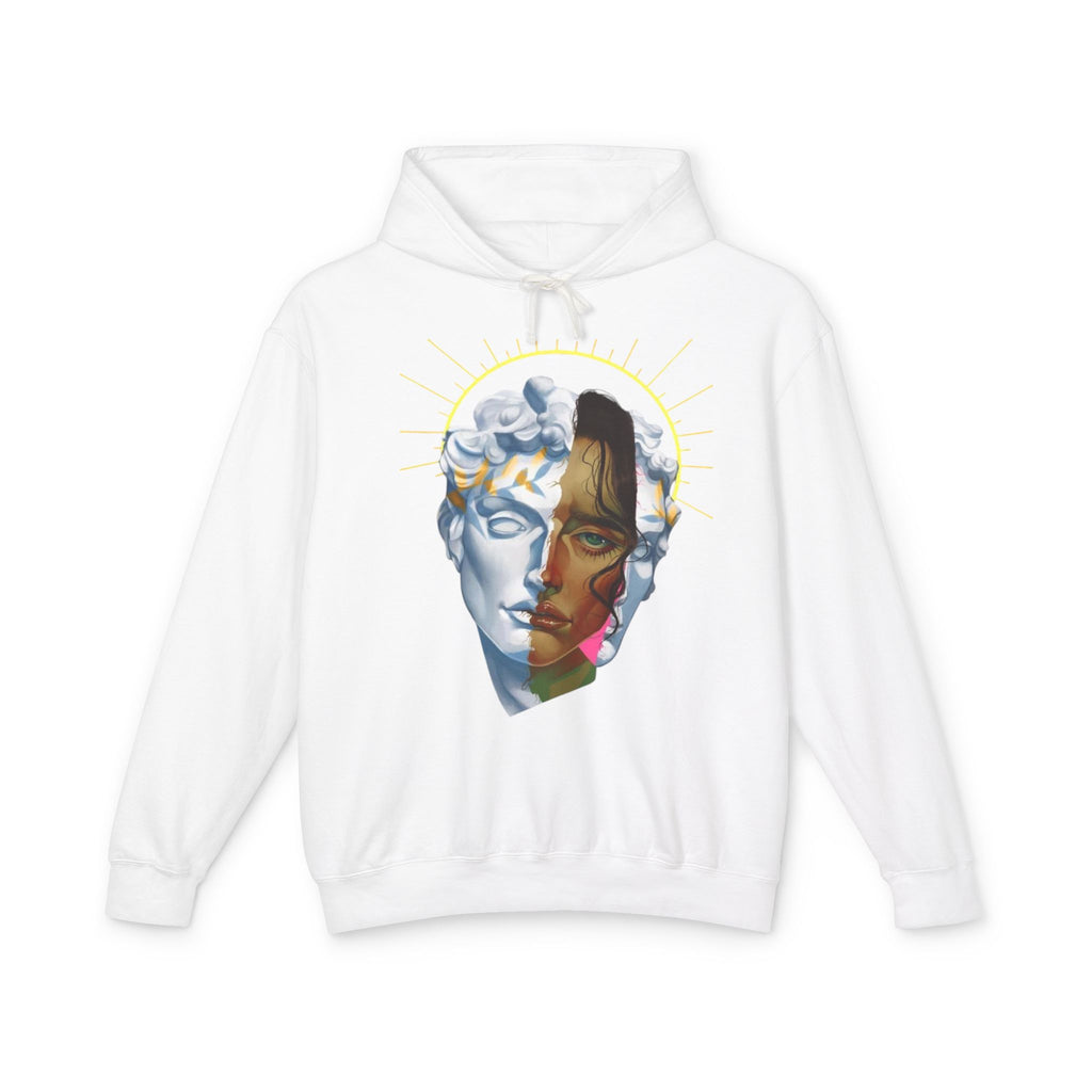 Artistic Unisex Hoodie with Unique Face Design, Lightweight Sweatshirt for Casual Wear, Gift for Art Lovers, Cozy Layer
