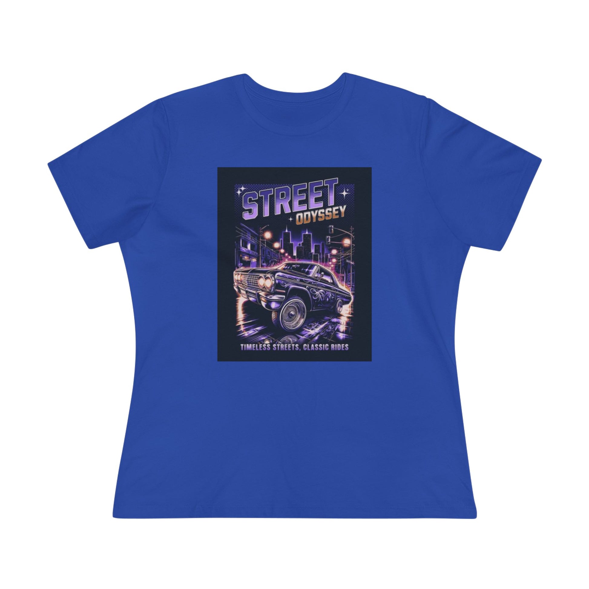 Street Odyssey Women's Graphic Tee - Vintage Car Design