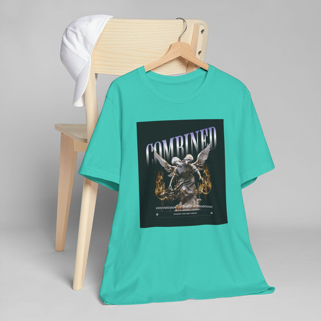 Combined Aesthetic Women Jersey T-Shirt - Graphic Angel Design