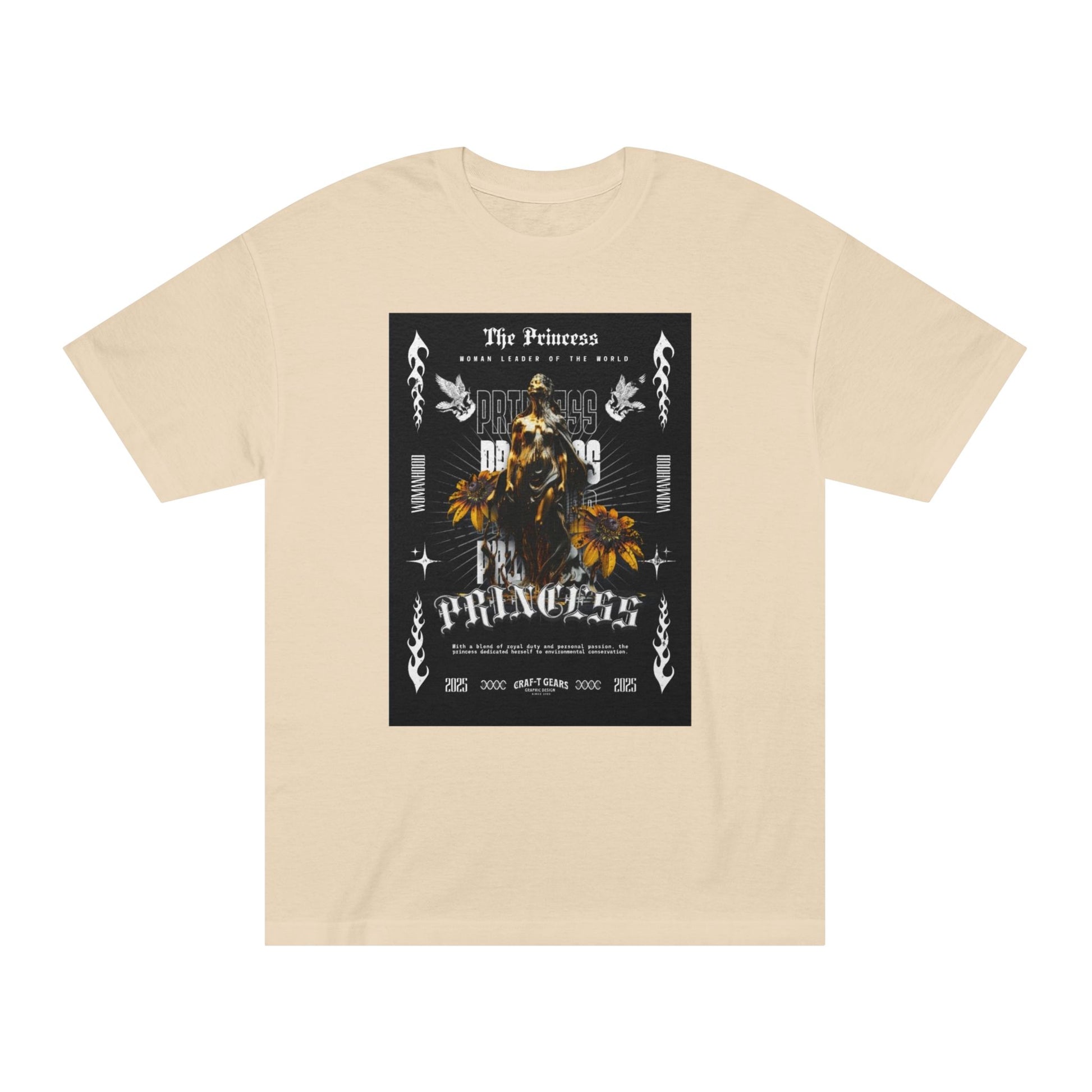 Princess Vintage Unisex Classic Tee - Floral Graphic T-Shirt