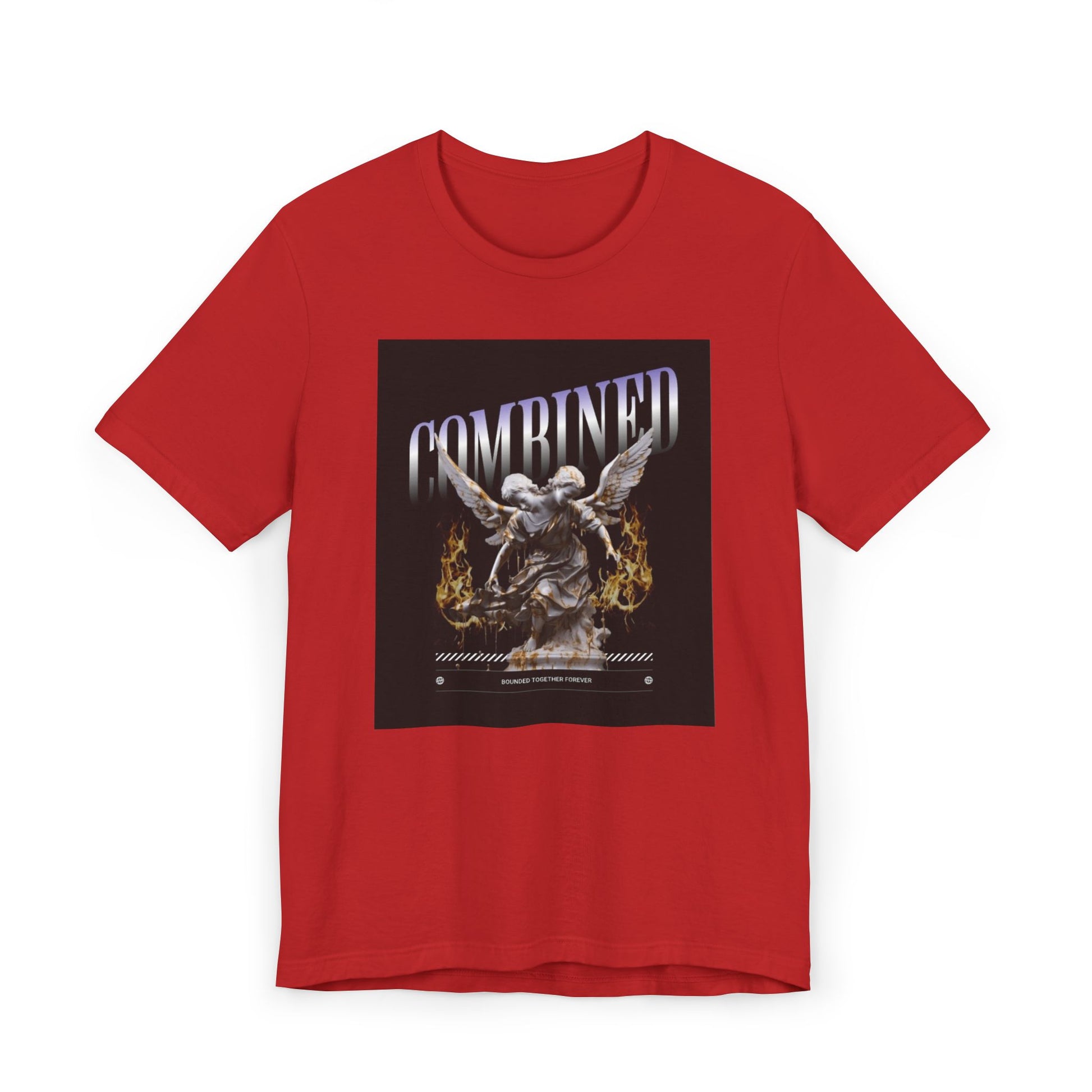 Combined Aesthetic Women Jersey T-Shirt - Graphic Angel Design