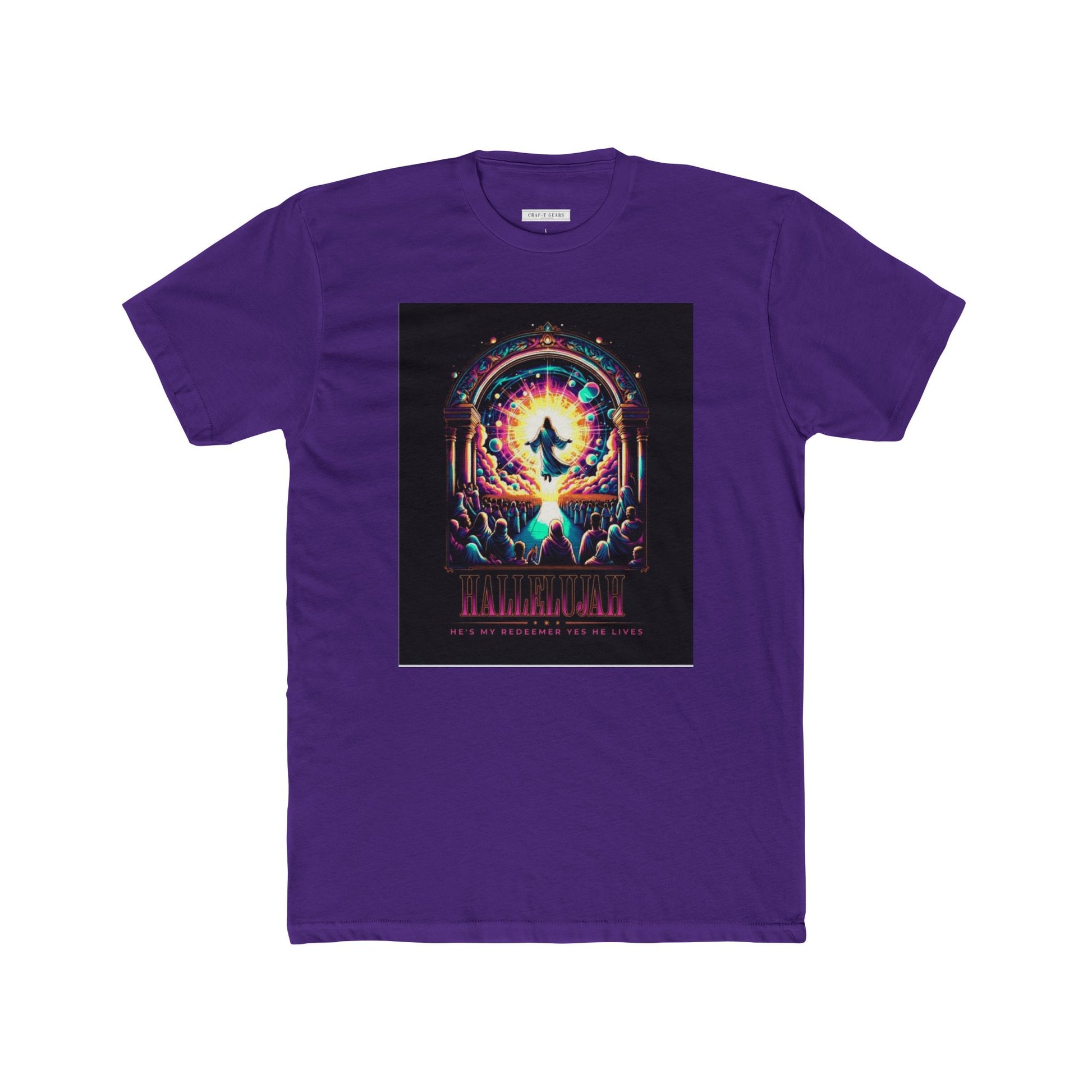 Unisex Cotton Crew Tee - Retro Cosmic Graphic Tee