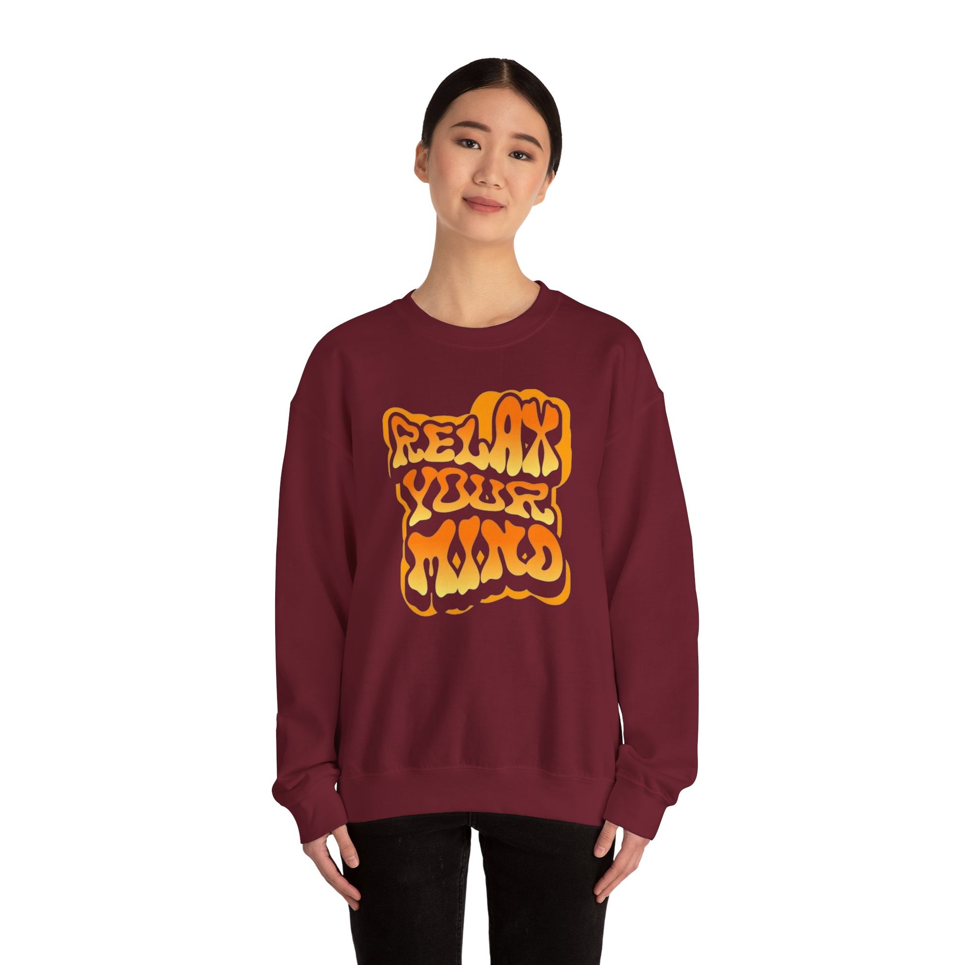 Retro Relax Your Mind Crewneck Sweatshirt | Cozy Unisex Graphic Sweater