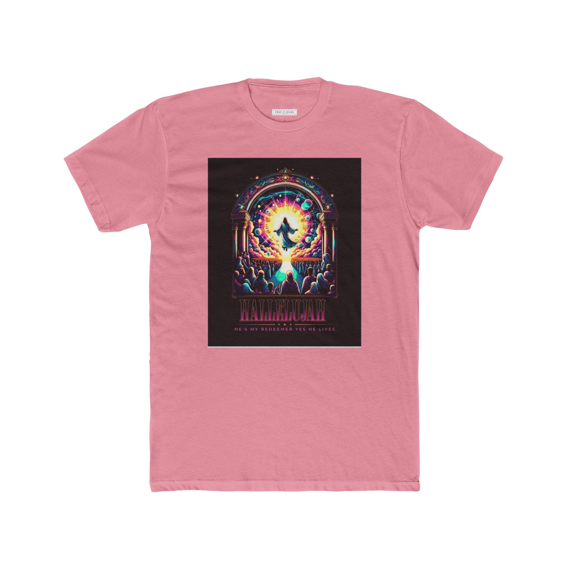 Unisex Cotton Crew Tee - Retro Cosmic Graphic Tee