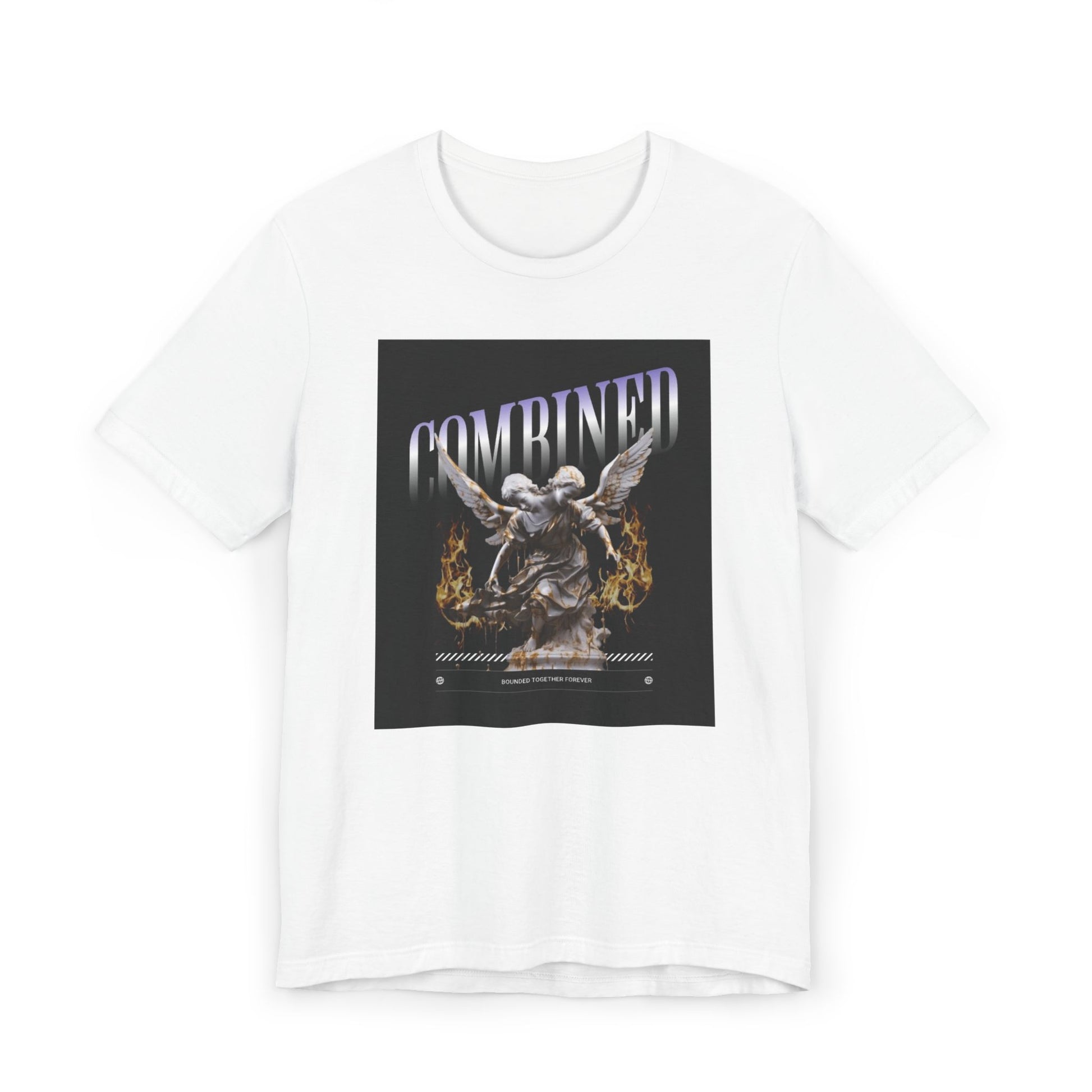 Combined Aesthetic Women Jersey T-Shirt - Graphic Angel Design