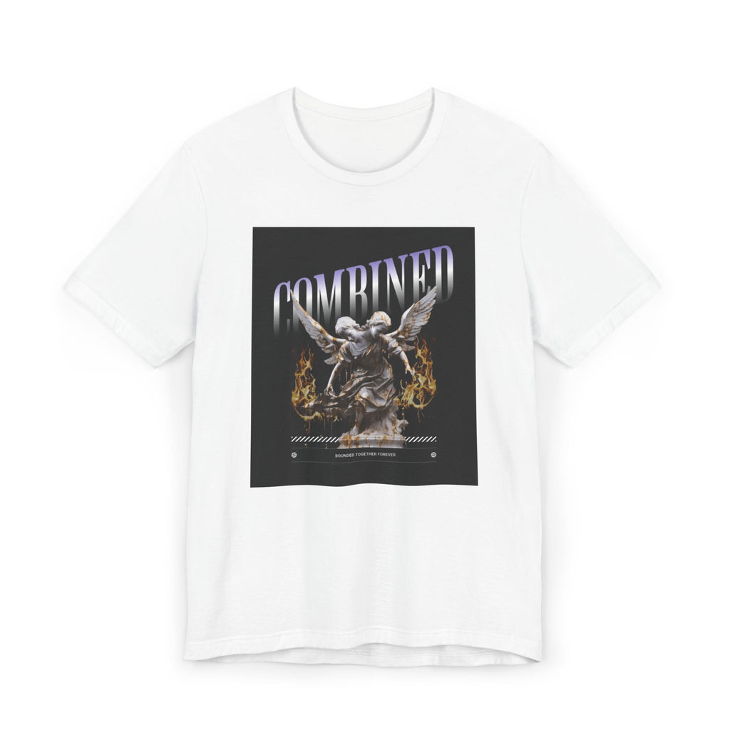 Combined Aesthetic Women Jersey T-Shirt - Graphic Angel Design