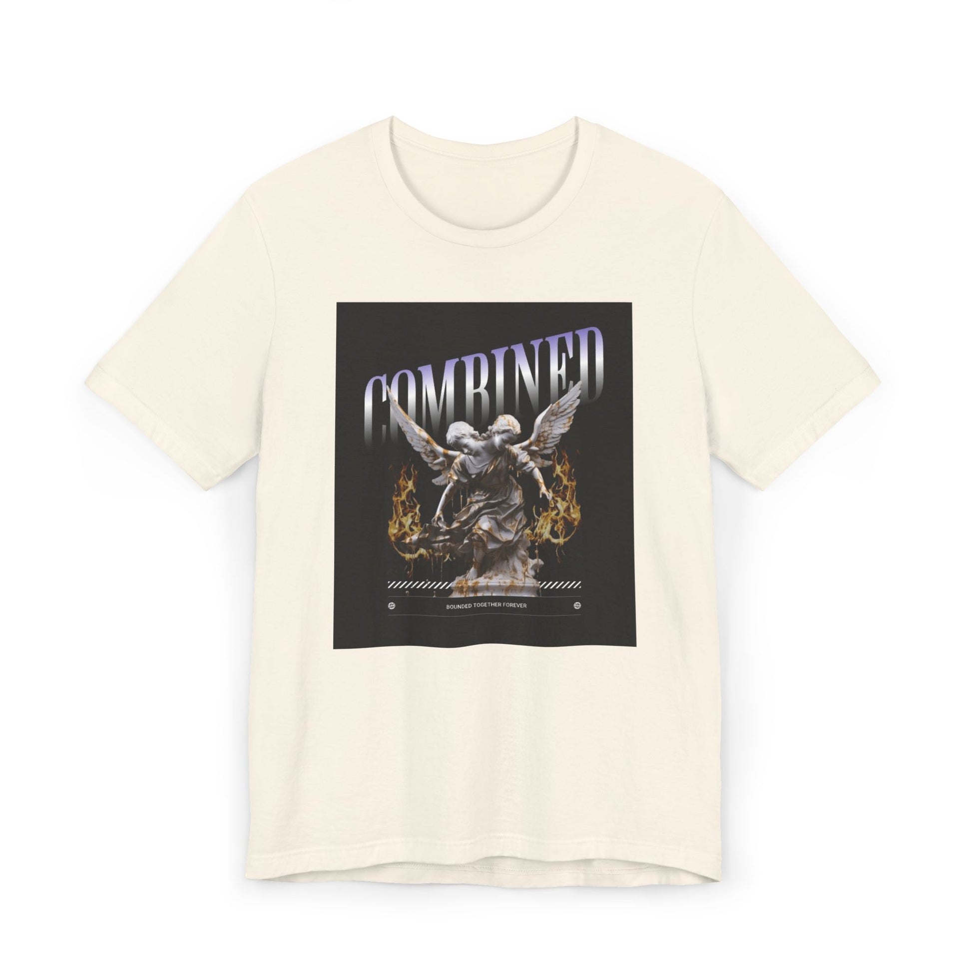 Combined Aesthetic Women Jersey T-Shirt - Graphic Angel Design