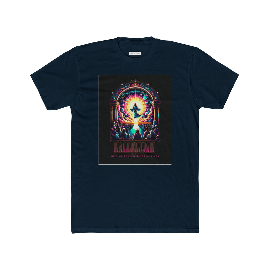Unisex Cotton Crew Tee - Retro Cosmic Graphic Tee