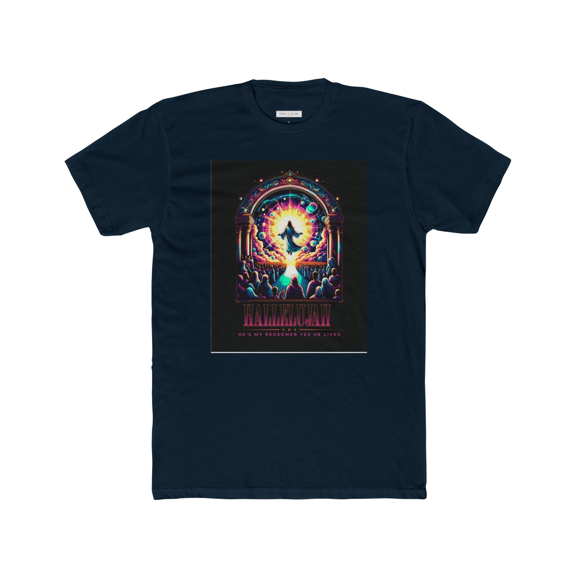 Unisex Cotton Crew Tee - Retro Cosmic Graphic Tee