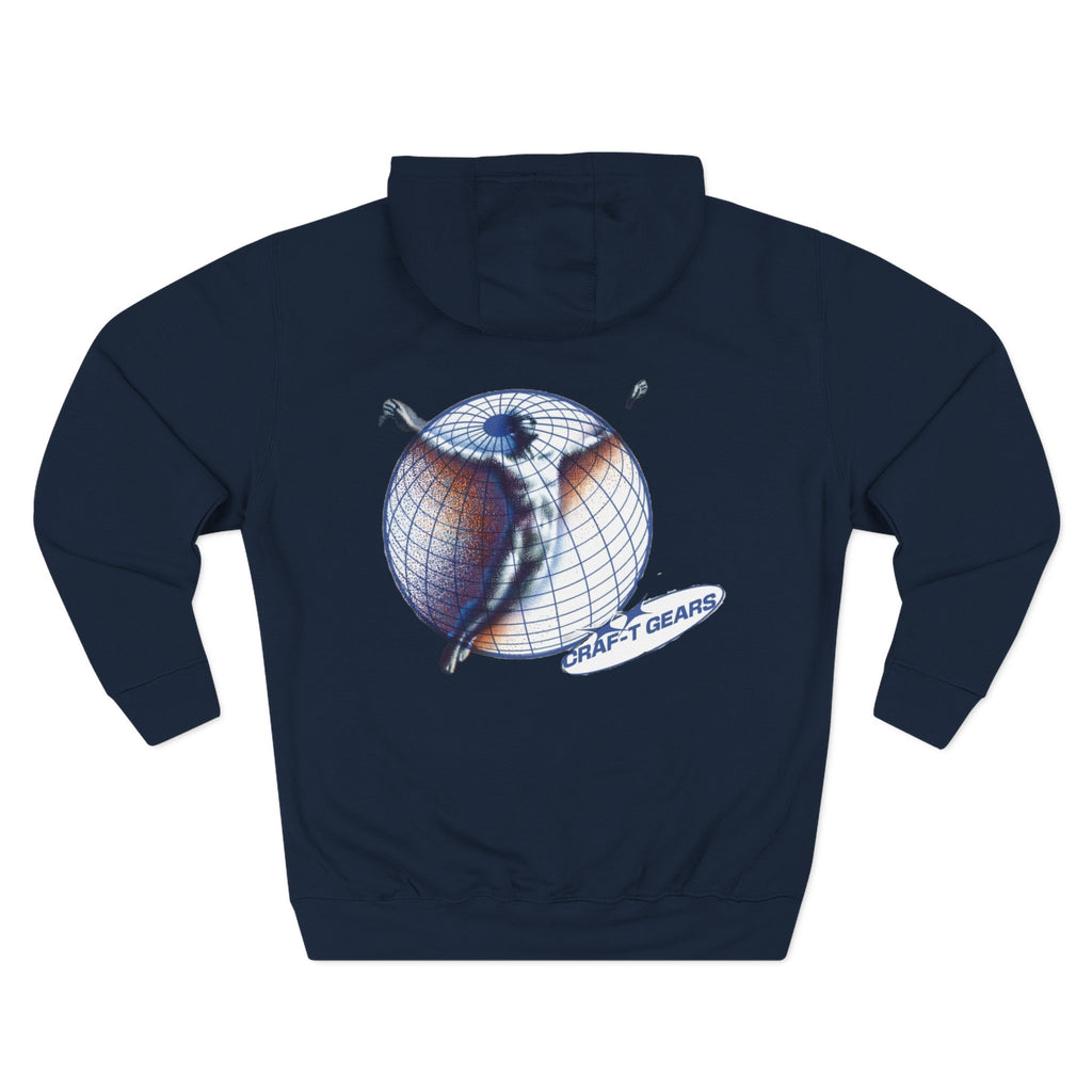 Men's Unbothered Style Three-Panel Fleece Hoodie - Chill Vibe, Perfect for Casual Days