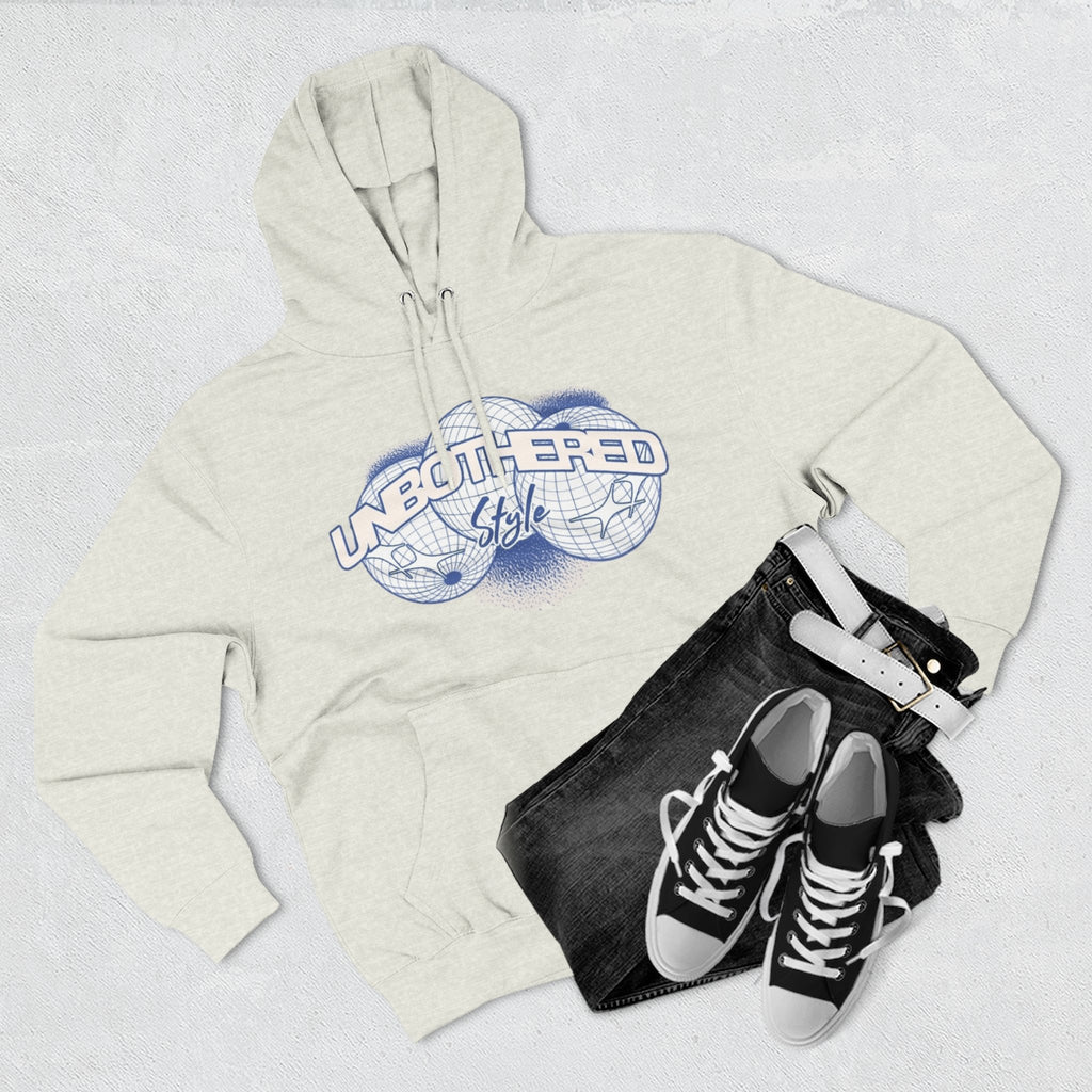 Men's Unbothered Style Three-Panel Fleece Hoodie - Chill Vibe, Perfect for Casual Days