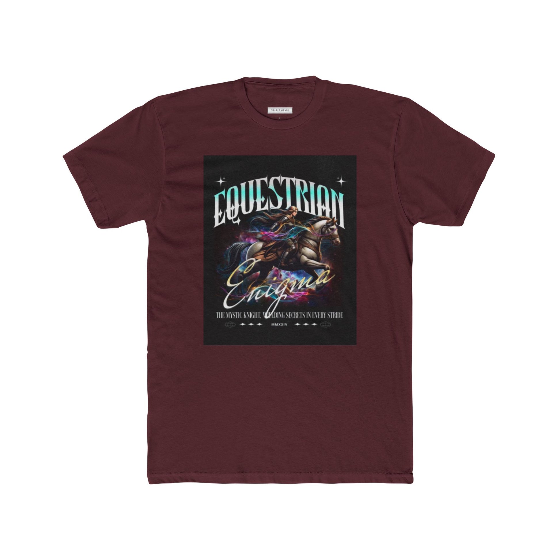 Equestrian Art Women Cotton Crew Tee - Perfect for Horse Lovers