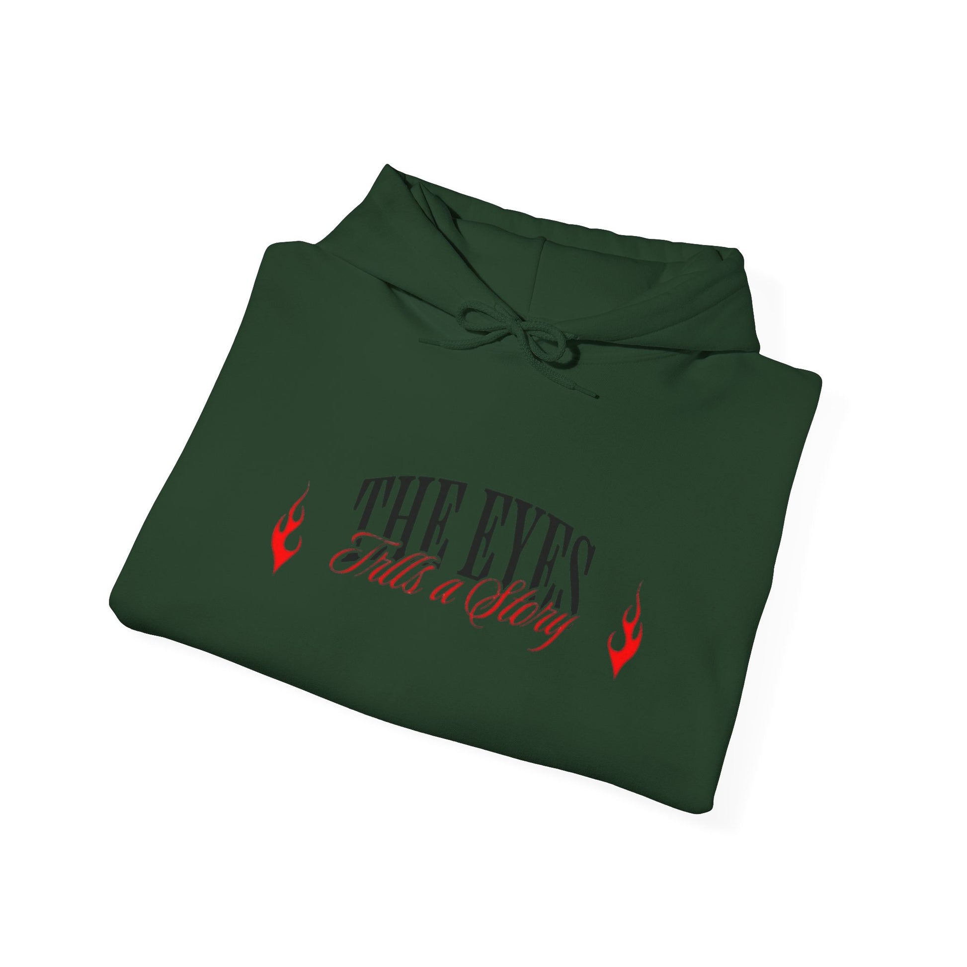 Men Heavy Blend™ Hooded Sweatshirt - 'The Eyes Tell a Story' Design