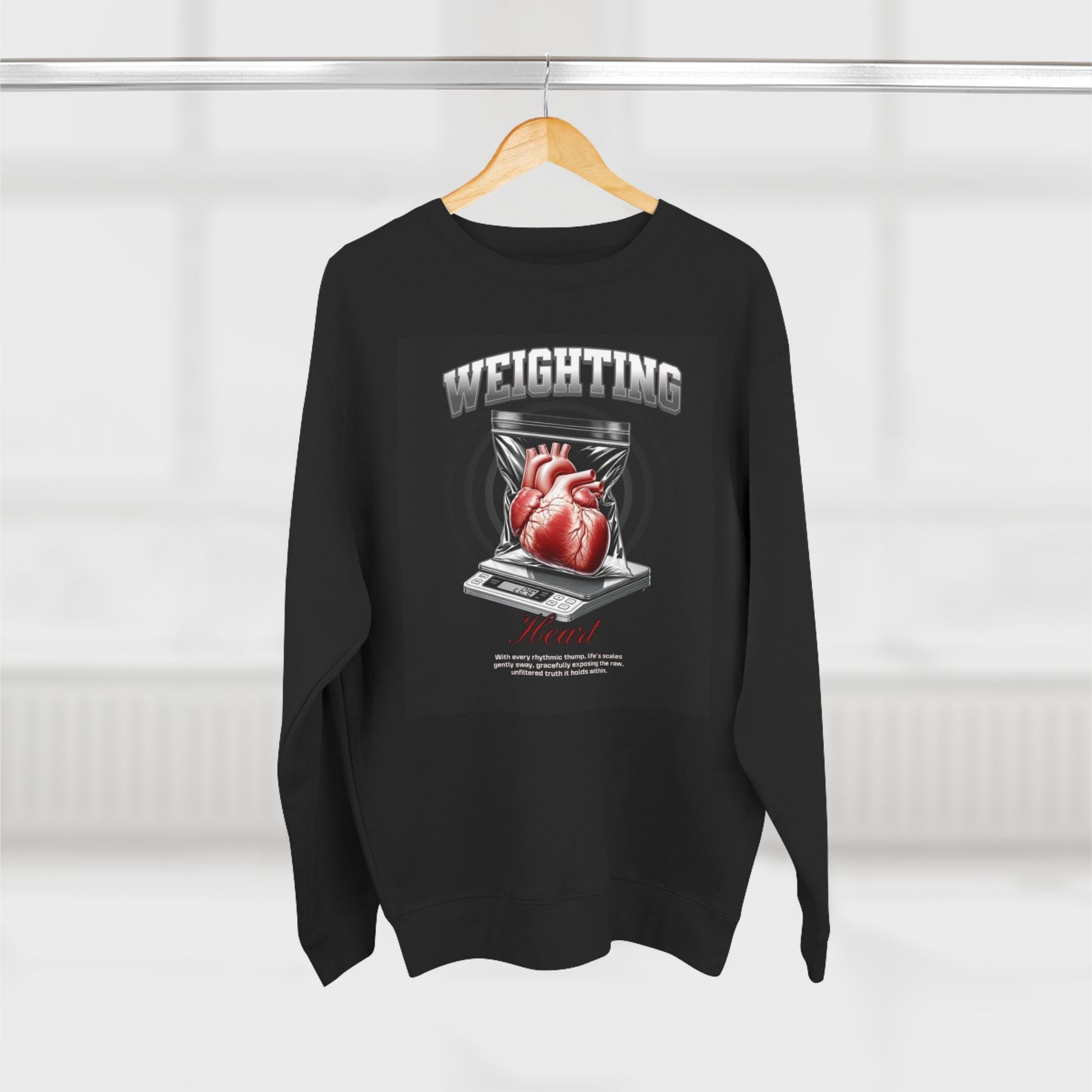 Weighting Heart Unisex Crewneck Sweatshirt - Perfect for Fitness Lovers