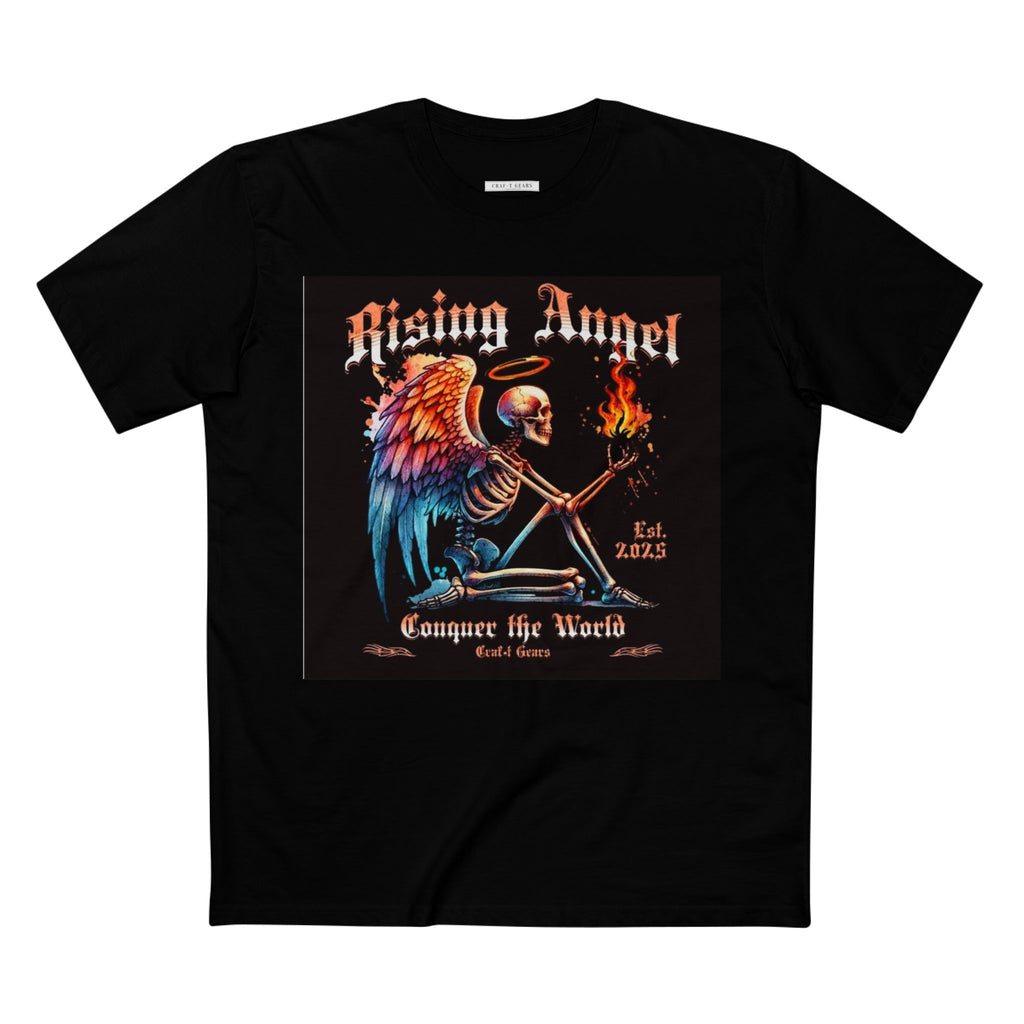 Rising Angel Graphic Tee - Conquer the World T-Shirt for Art & Music Lovers