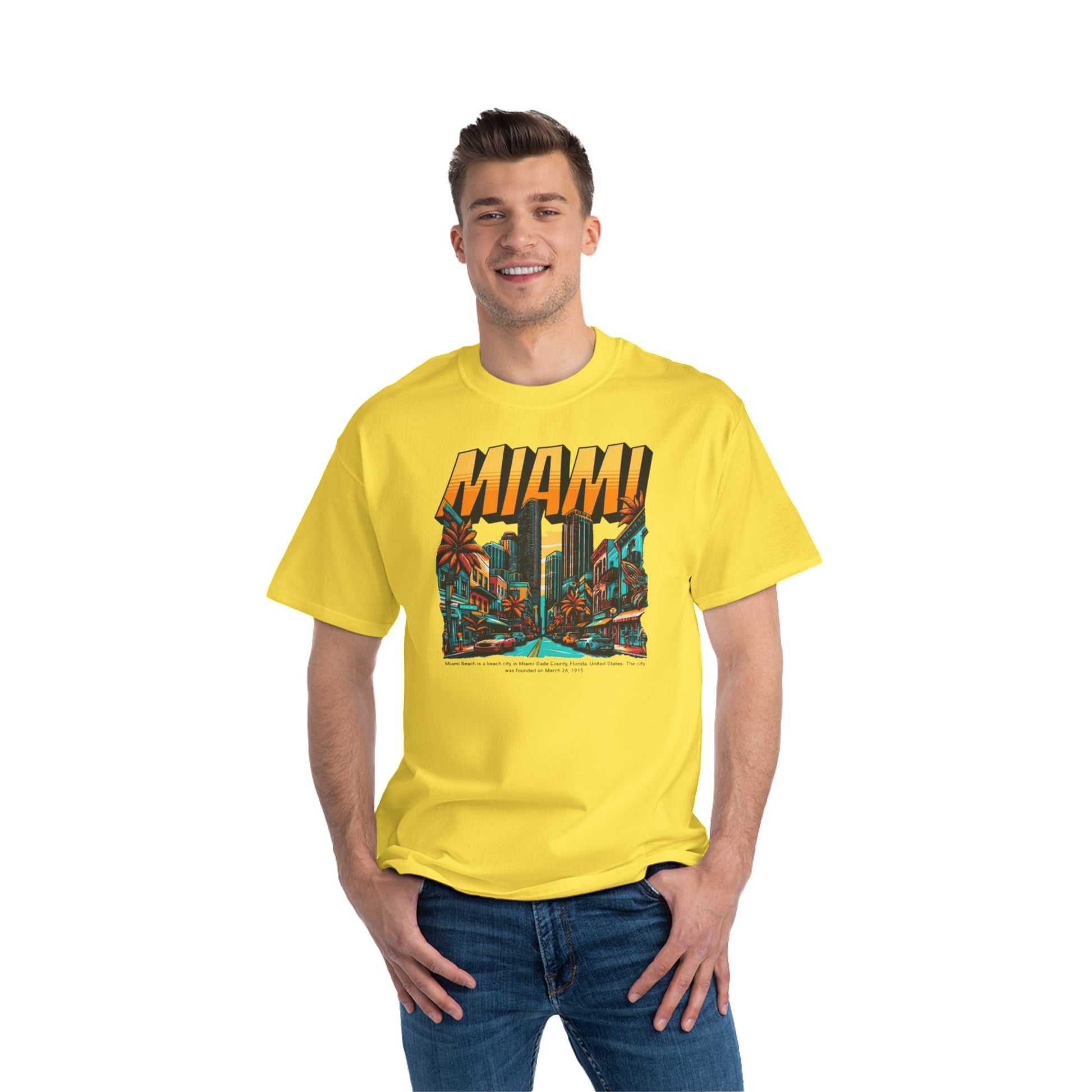 Miami Vintage Graphic T-Shirt - Perfect for Summer Adventures