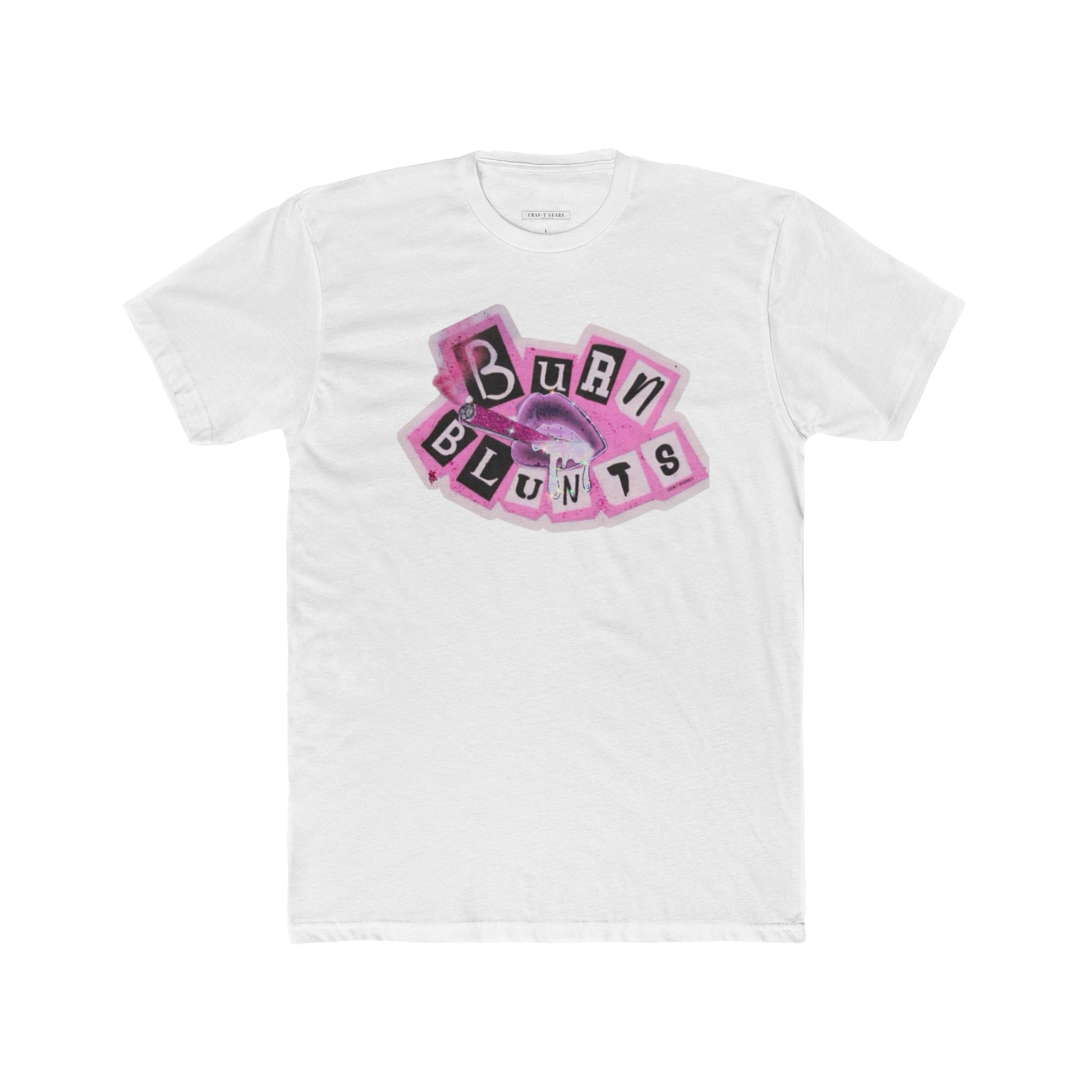 Trendy Women's Cotton Crew Tee - "Burn Blunts" Graphic, Casual Wear, Gift for Smokers, Hip Hop Style, Streetwear Essentials