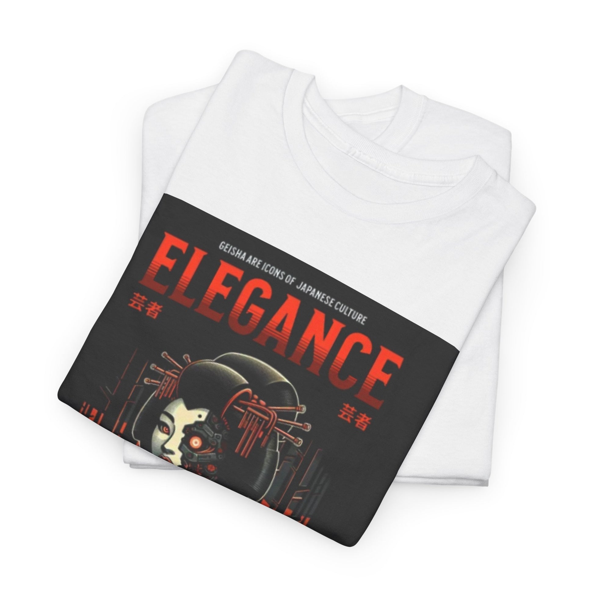 Women Heavy Cotton Tee - Japanese Elegance Graphic Shirt
