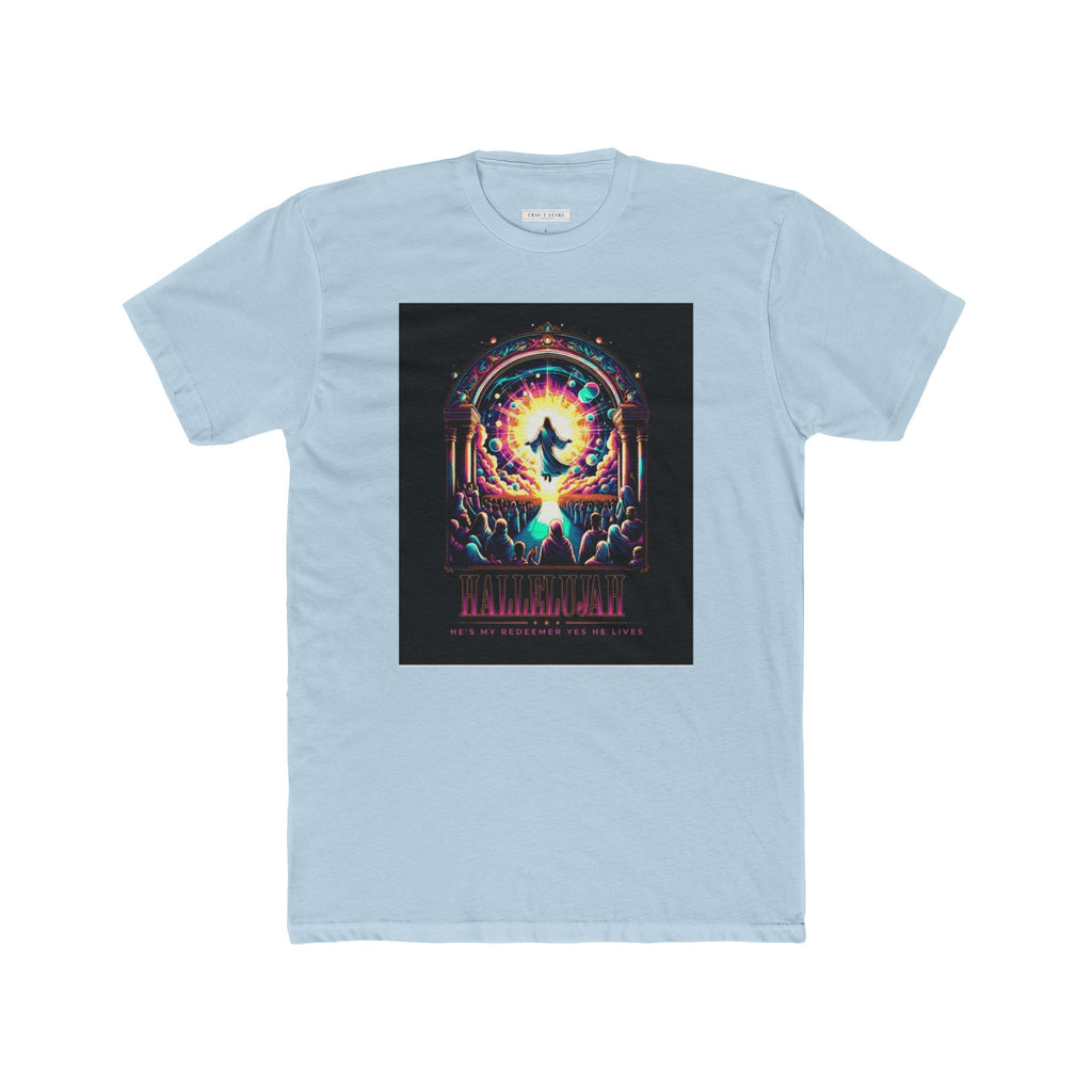 Unisex Cotton Crew Tee - Retro Cosmic Graphic Tee