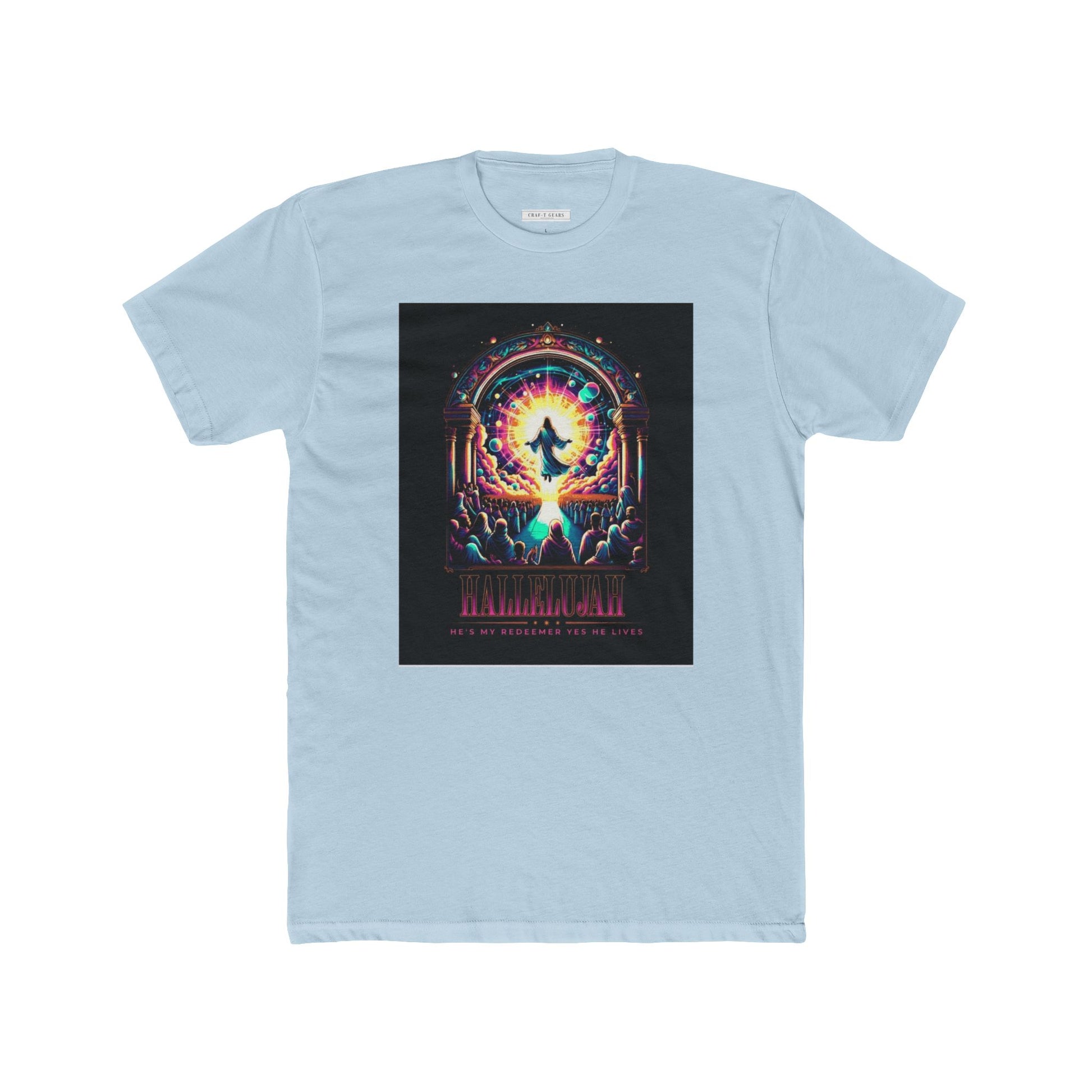 Unisex Cotton Crew Tee - Retro Cosmic Graphic Tee