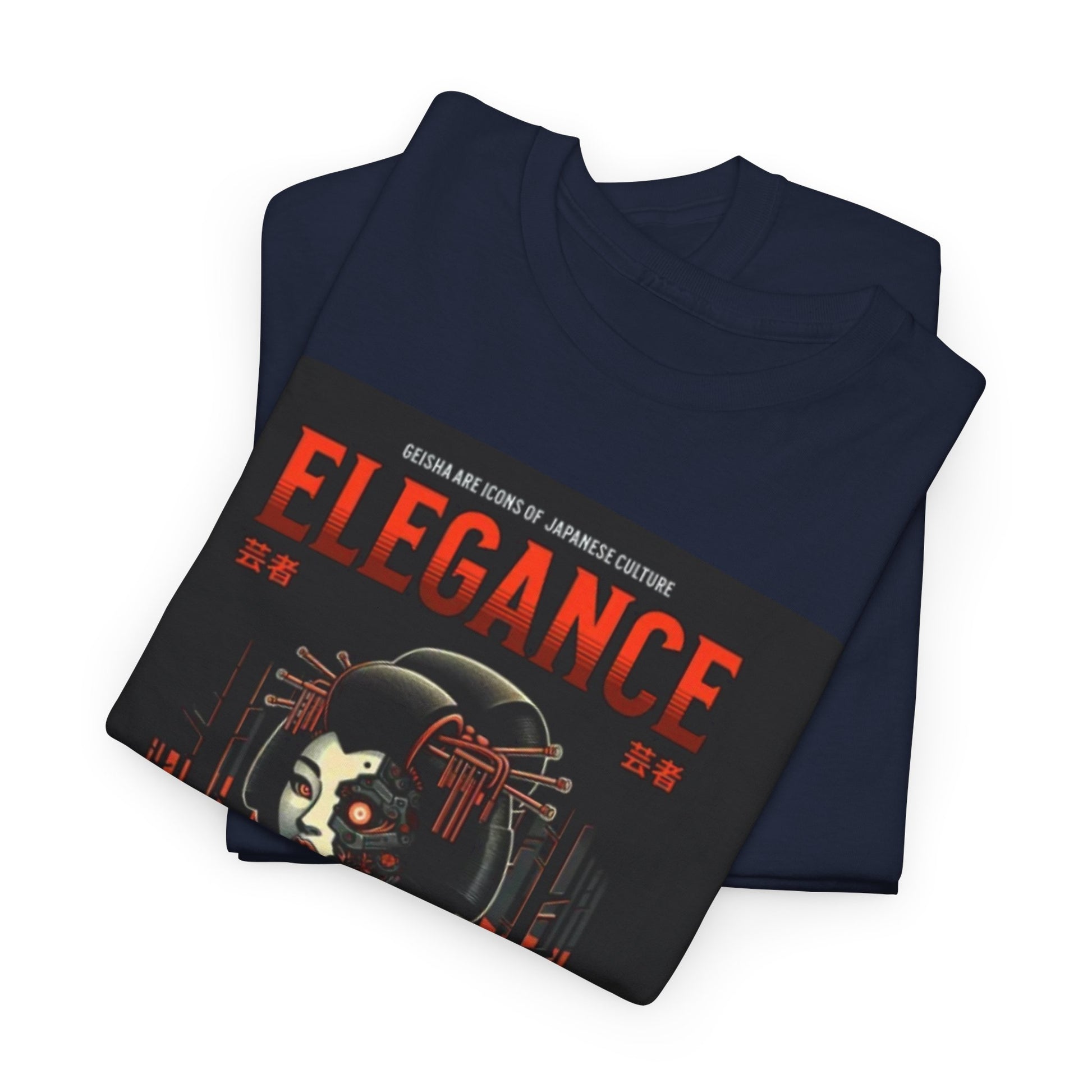Women Heavy Cotton Tee - Japanese Elegance Graphic Shirt